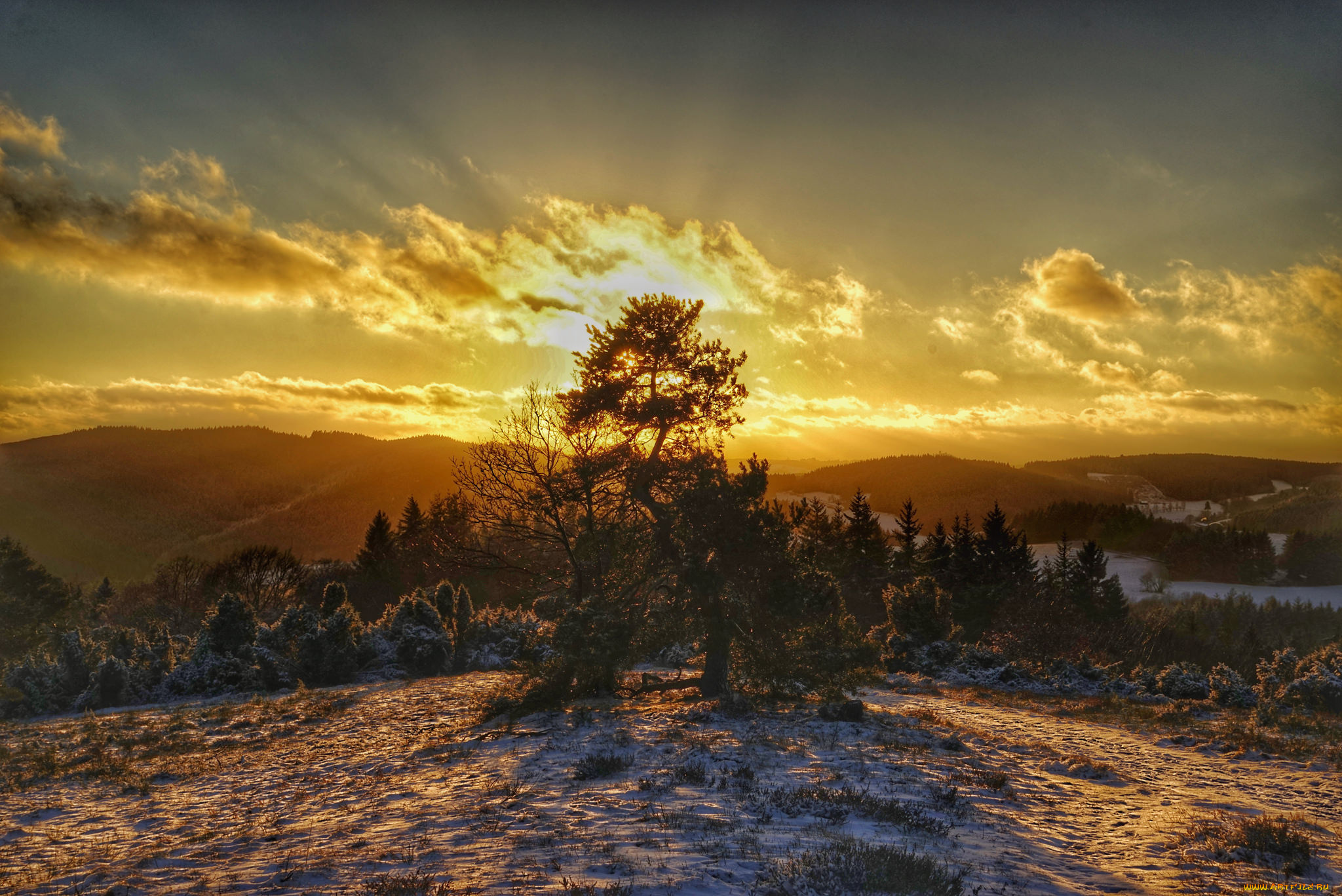 природа, восходы, закаты, простор