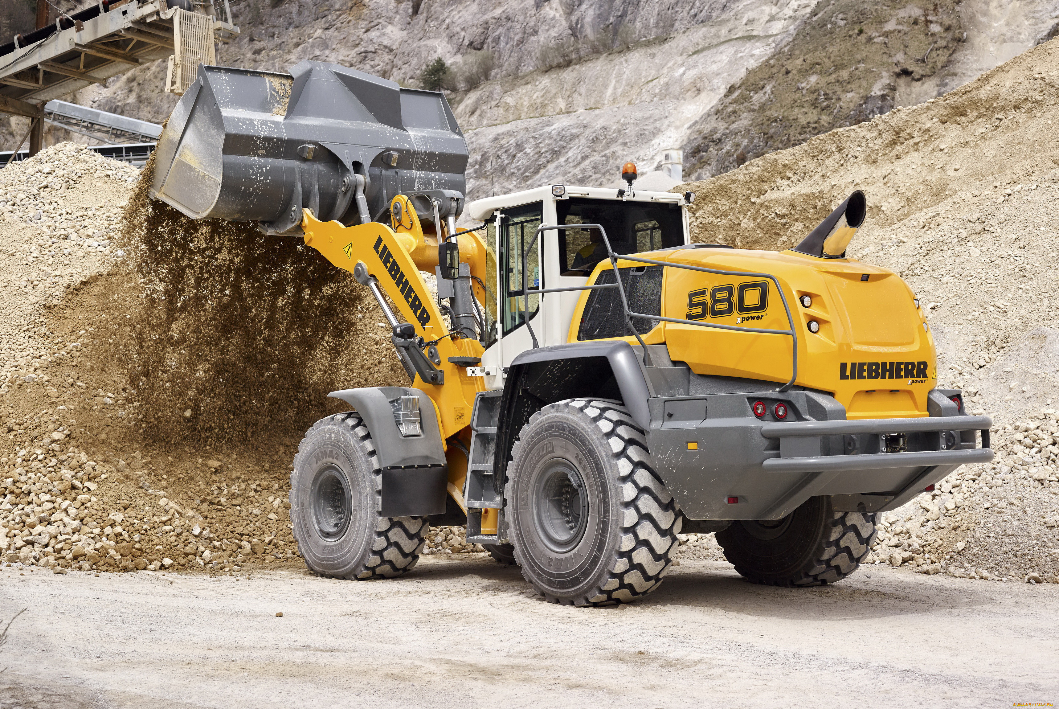 техника, фронтальные, погрузчики, liebherr