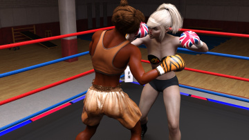 Картинка 3д+графика спорт+ sport бокс ринг фон взгляд девушки