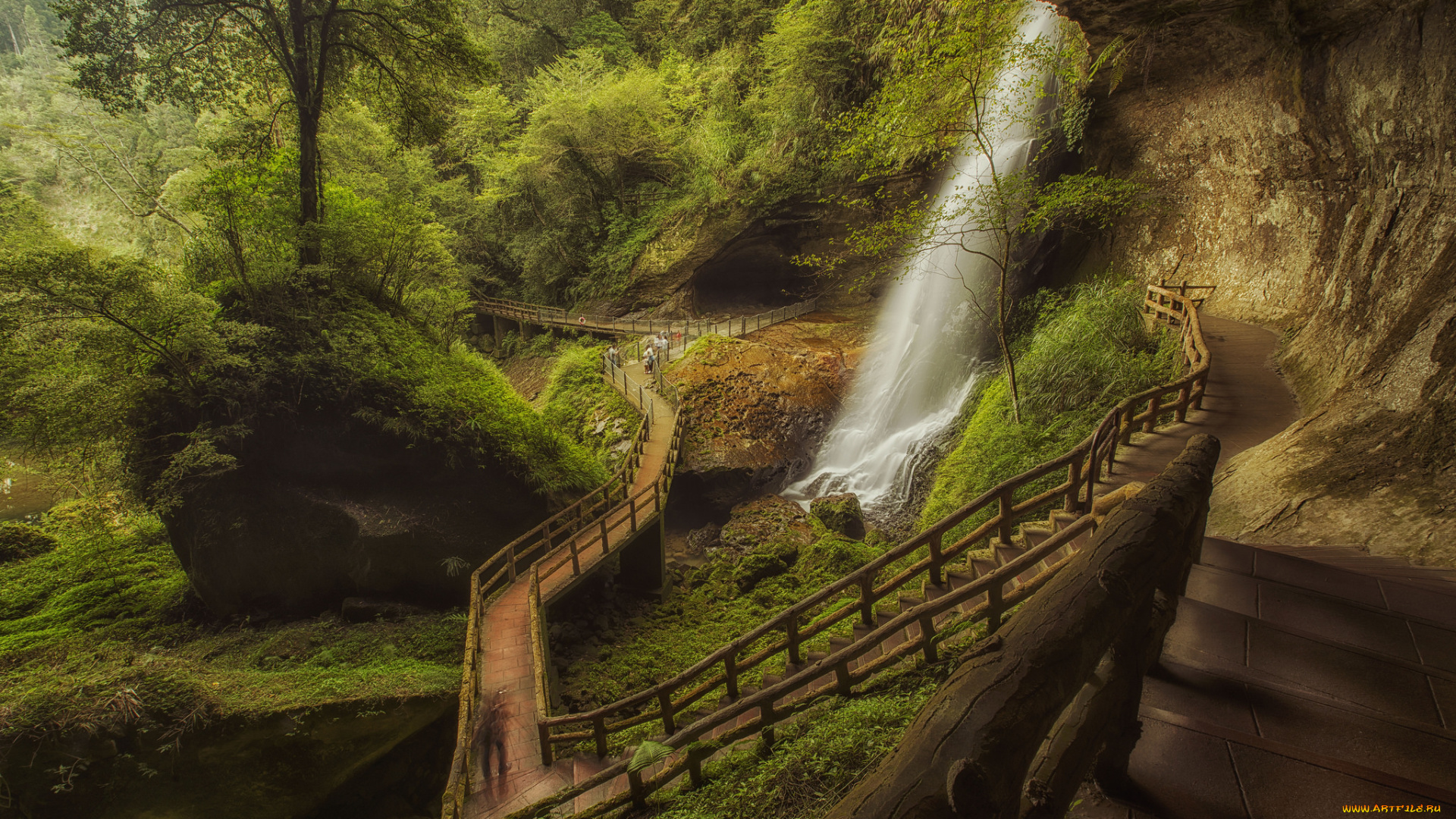 природа, водопады, простор