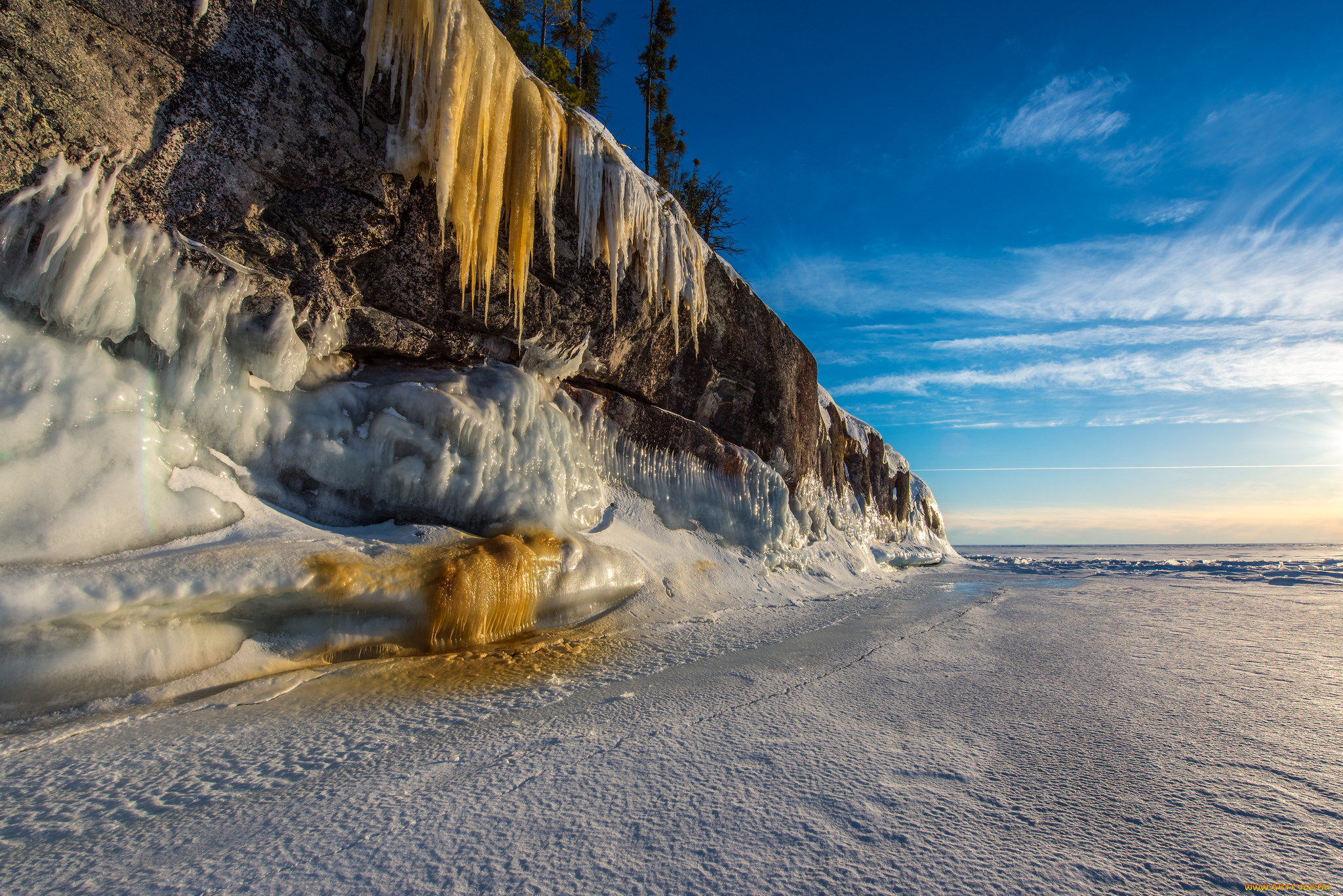природа, побережье, простор