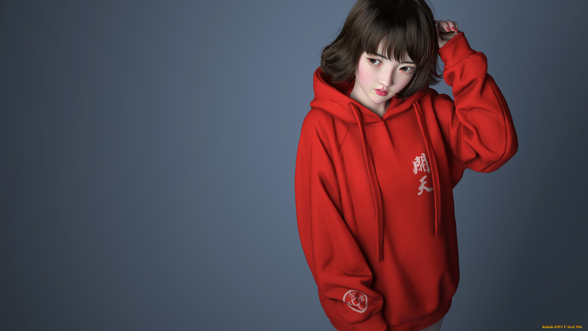 3д, графика, люди, , people, маникюр, девушка