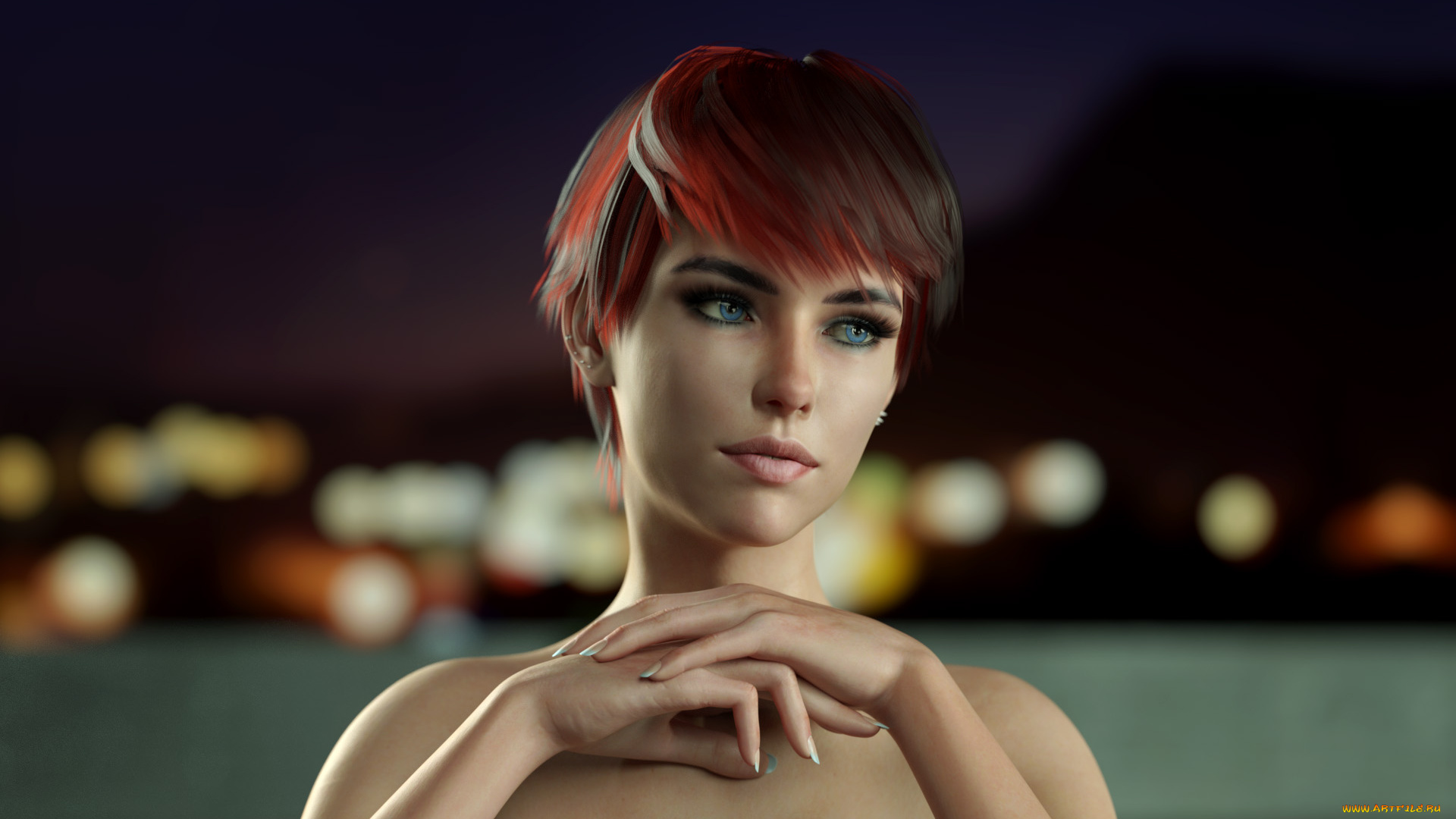 3д, графика, портрет, , portraits, девушка, прическа