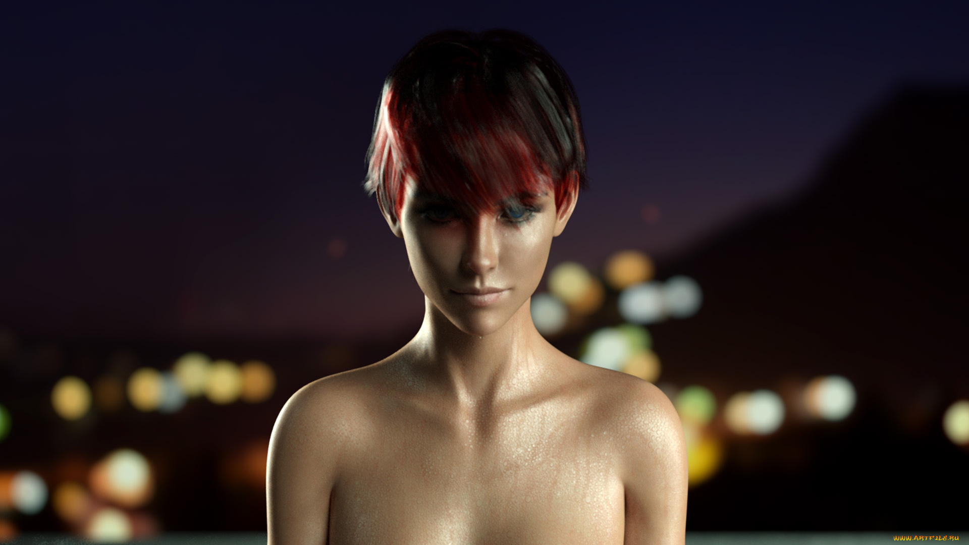 3д, графика, портрет, , portraits, прическа, девушка