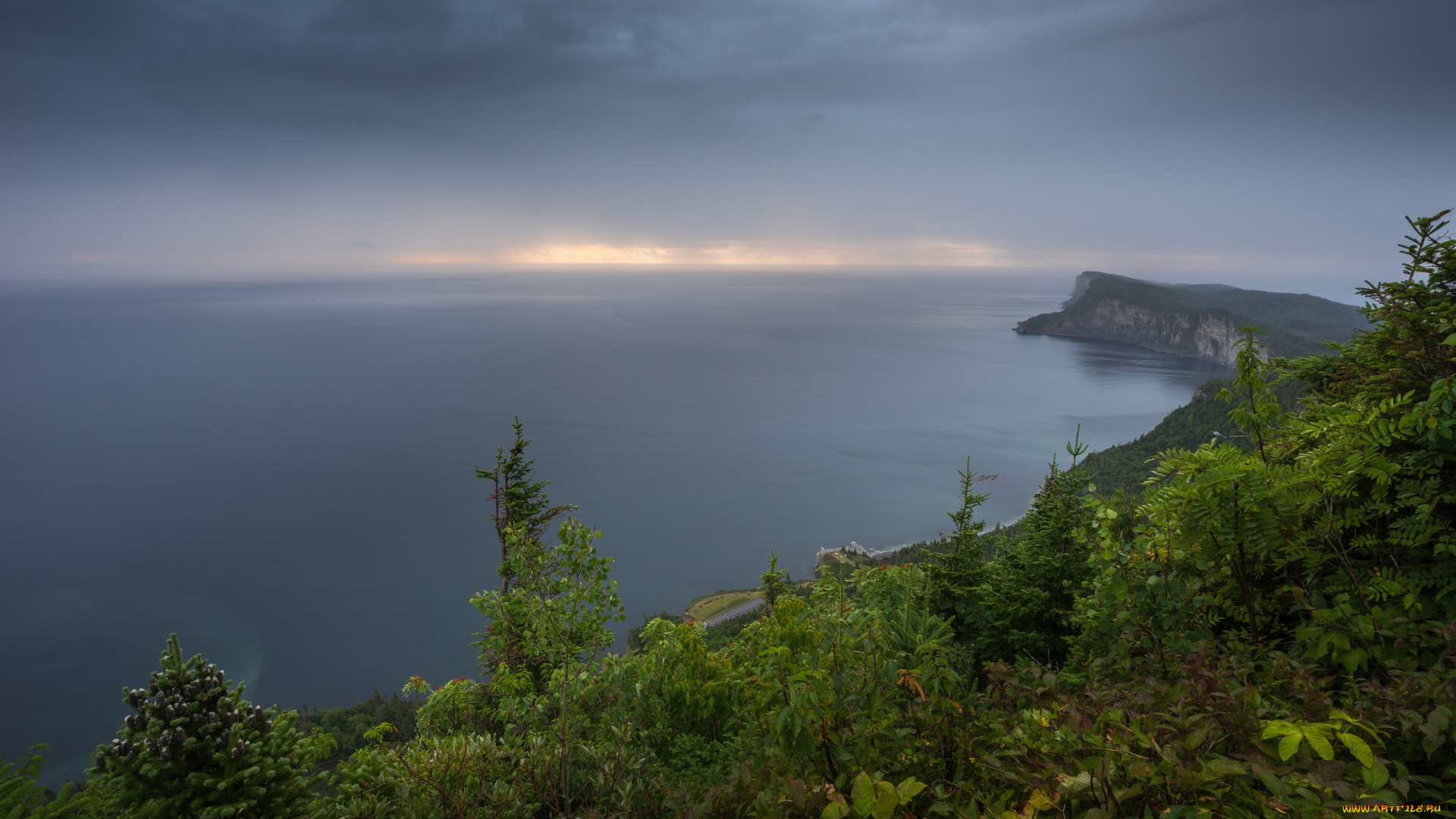 природа, побережье, национальный, парк, форийон, канада