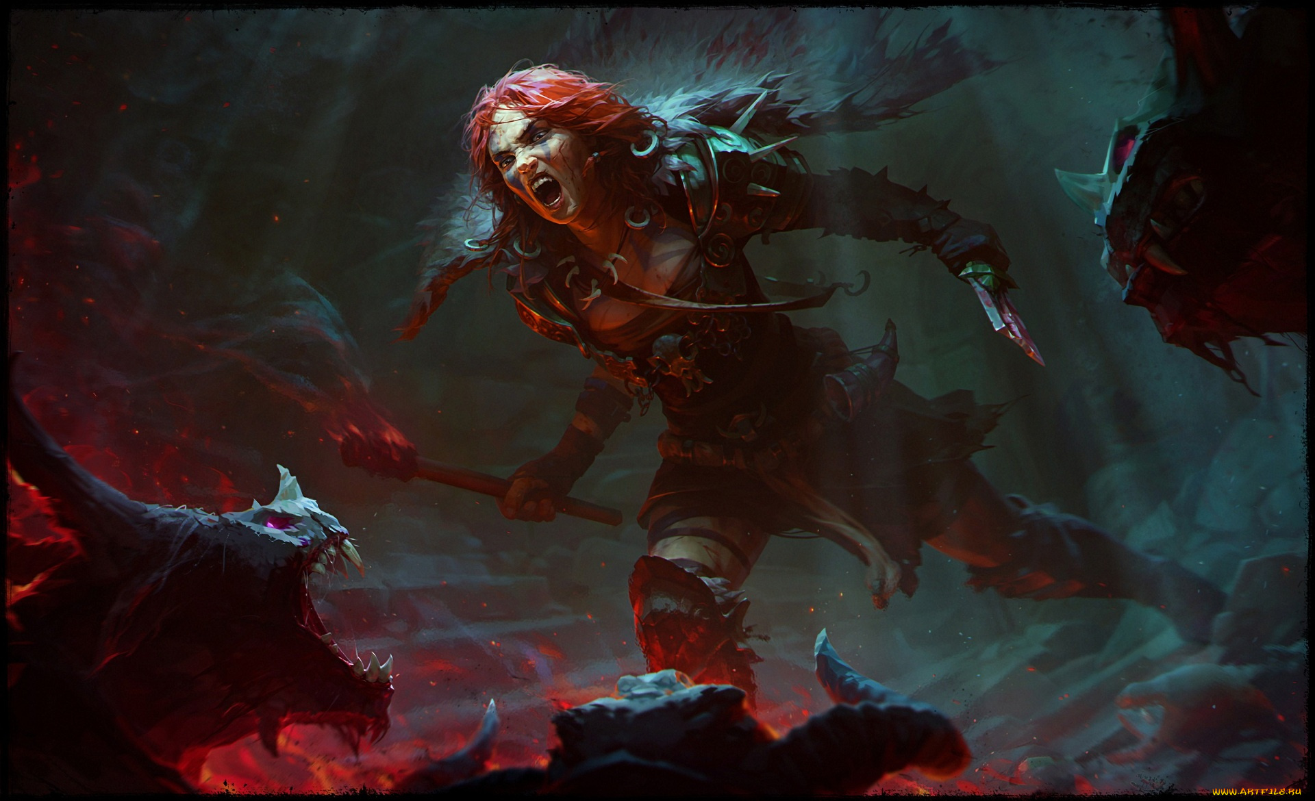 видео, игры, diablo, iii, , reaper, of, souls, barbarian, diablo, iv, woman, warrior, red, hair