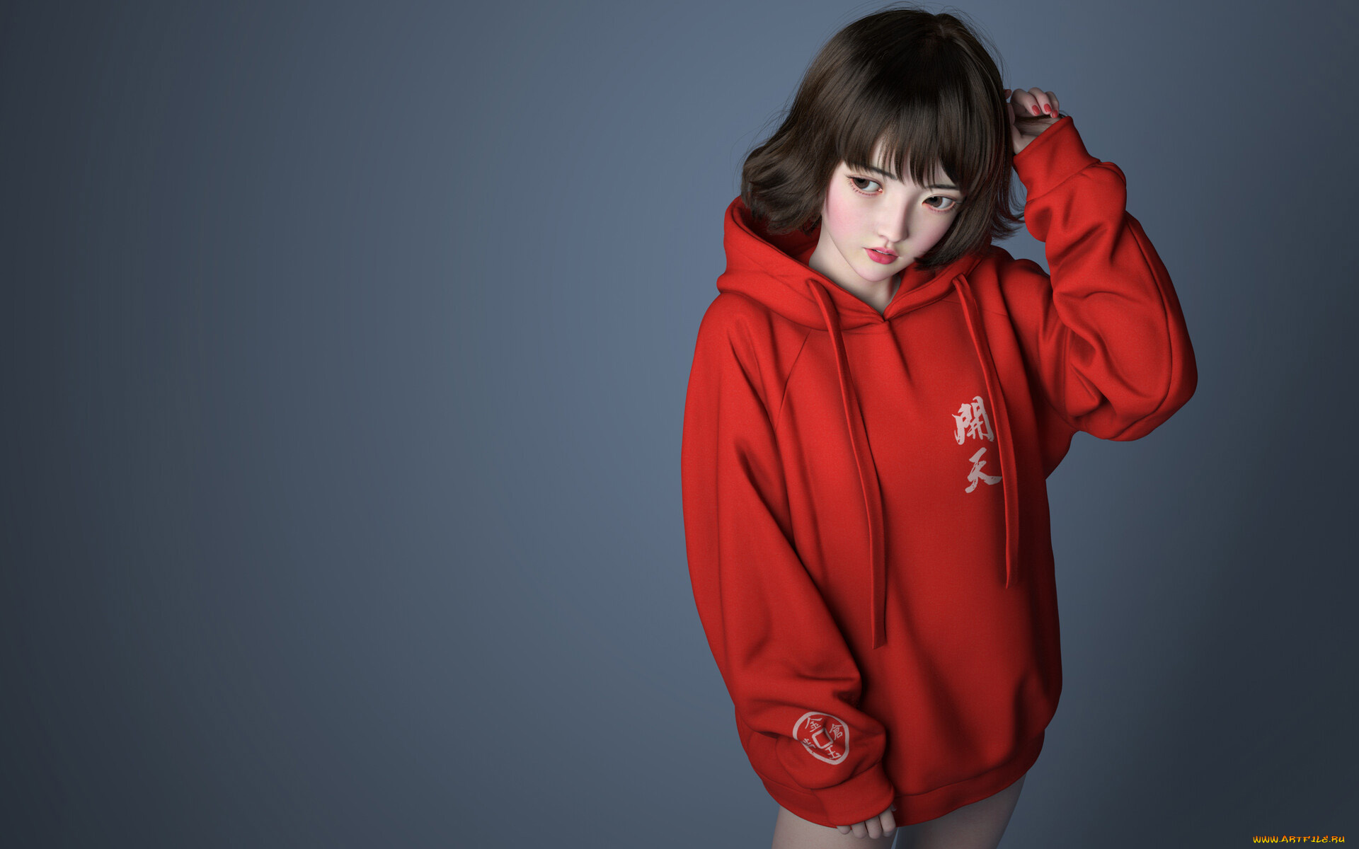 3д, графика, люди, , people, маникюр, девушка