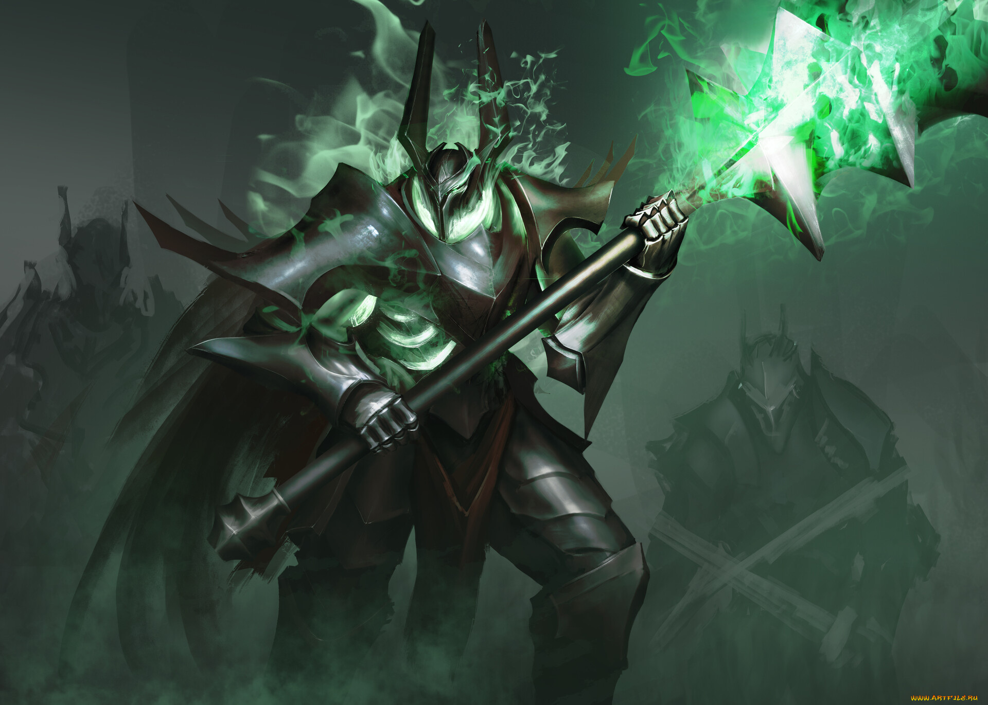 видео, игры, league, of, legends, league, of, legends, mordekaiser, fan, art