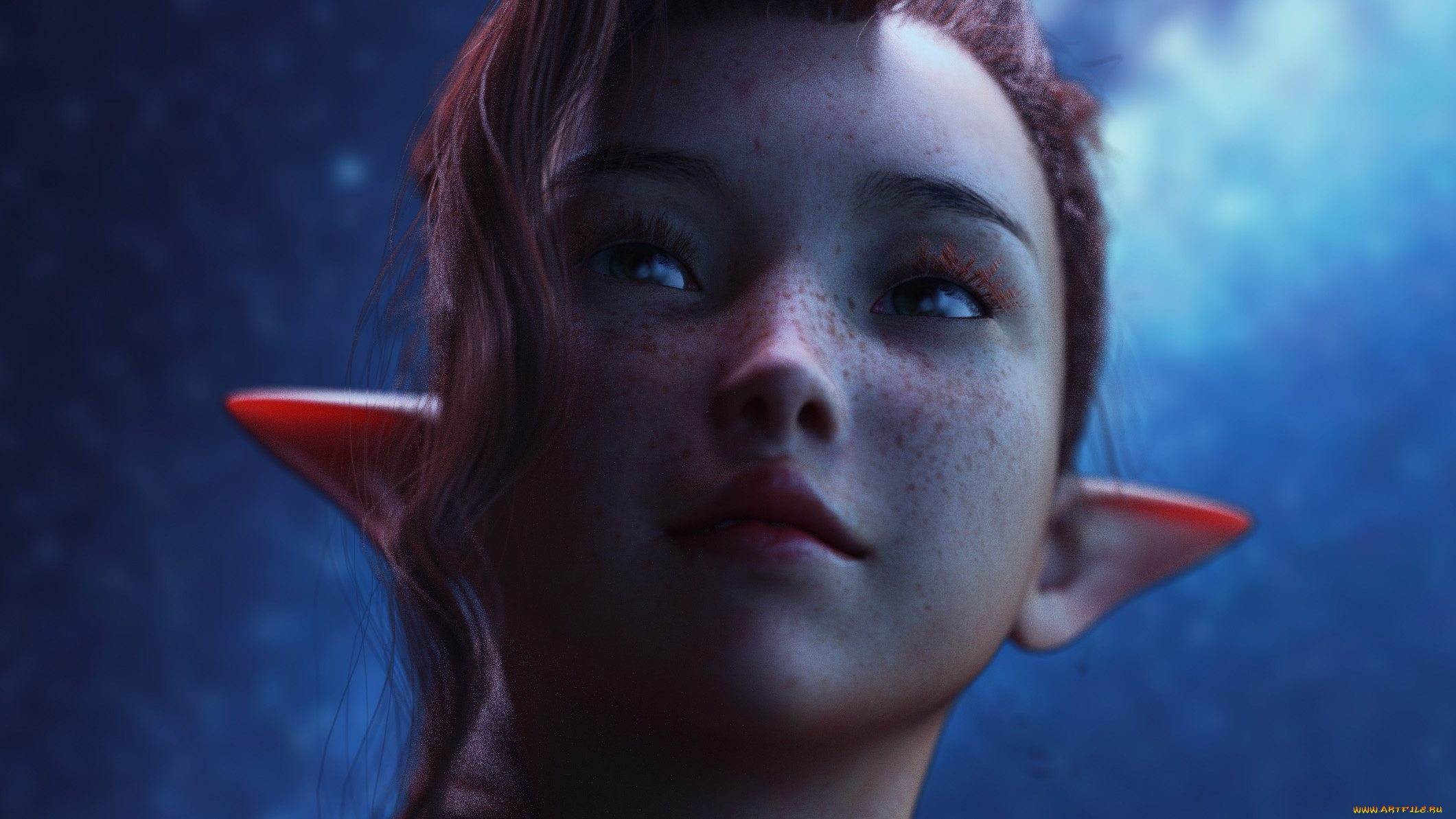 3д, графика, эльфы, , elves, эльфийка, уши