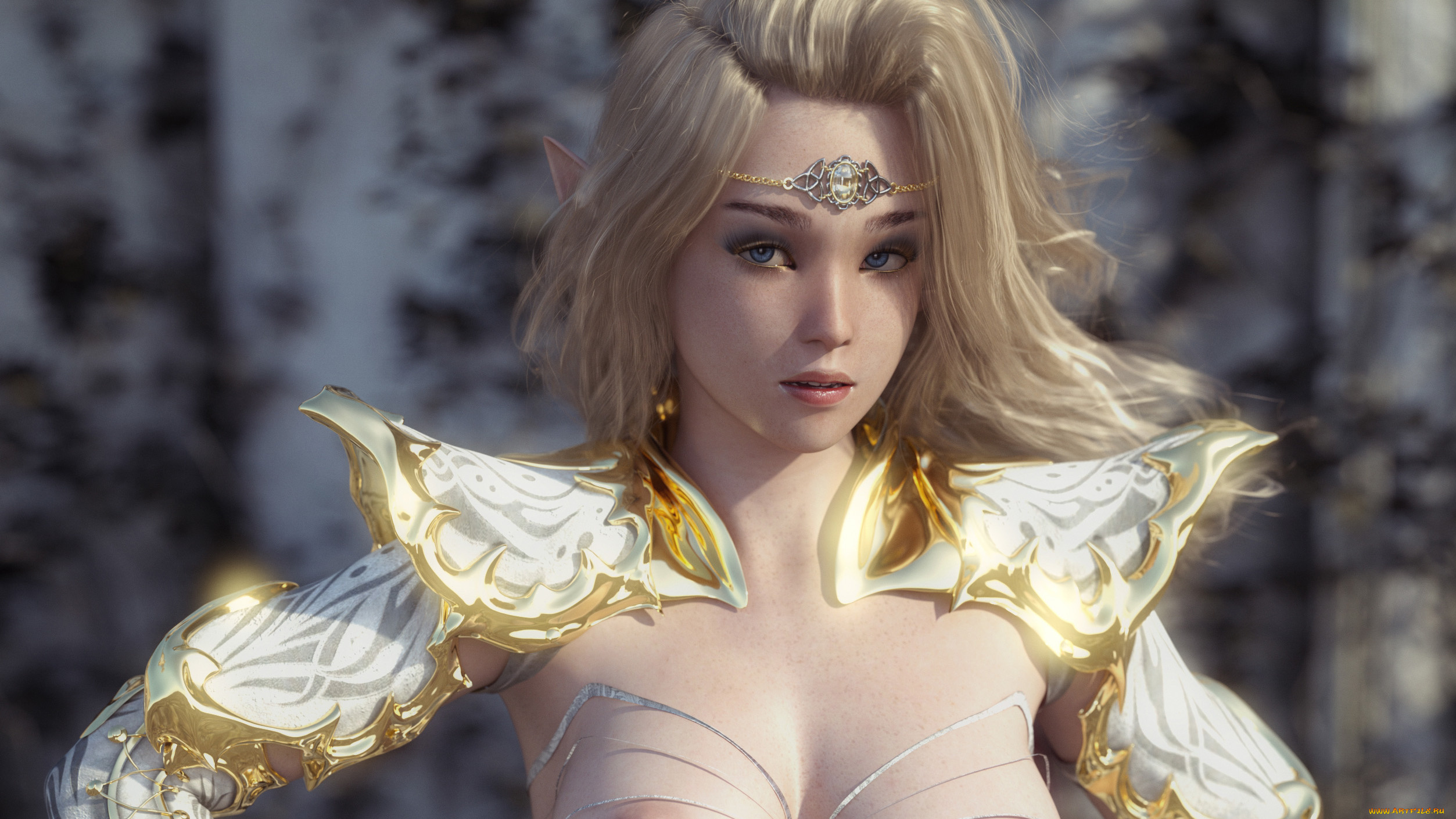 3д, графика, эльфы, , elves, эльфийка, броня