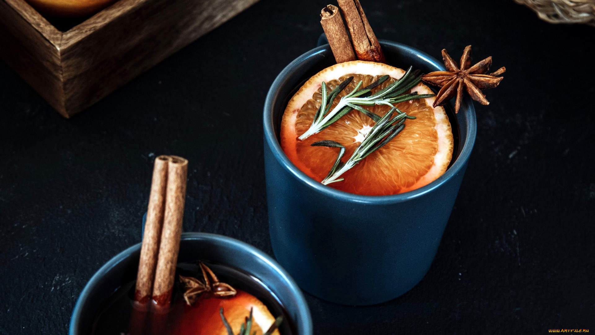 еда, напитки, , чай, корица, розмарин, чай, апельсин