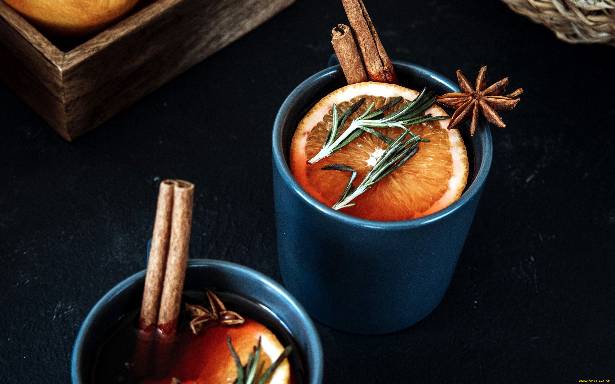еда, напитки, , чай, корица, розмарин, чай, апельсин