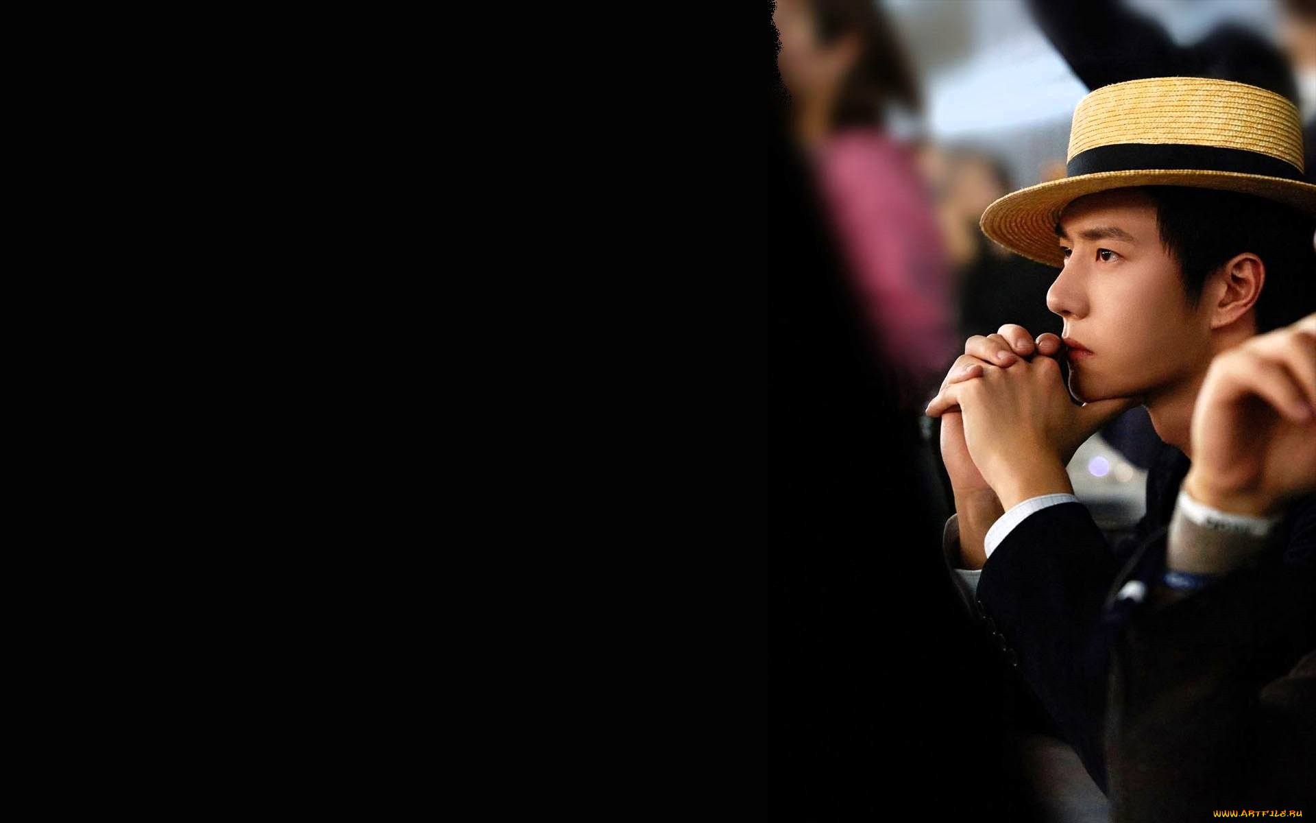 мужчины, wang, yi, bo, актер, лицо, шляпа
