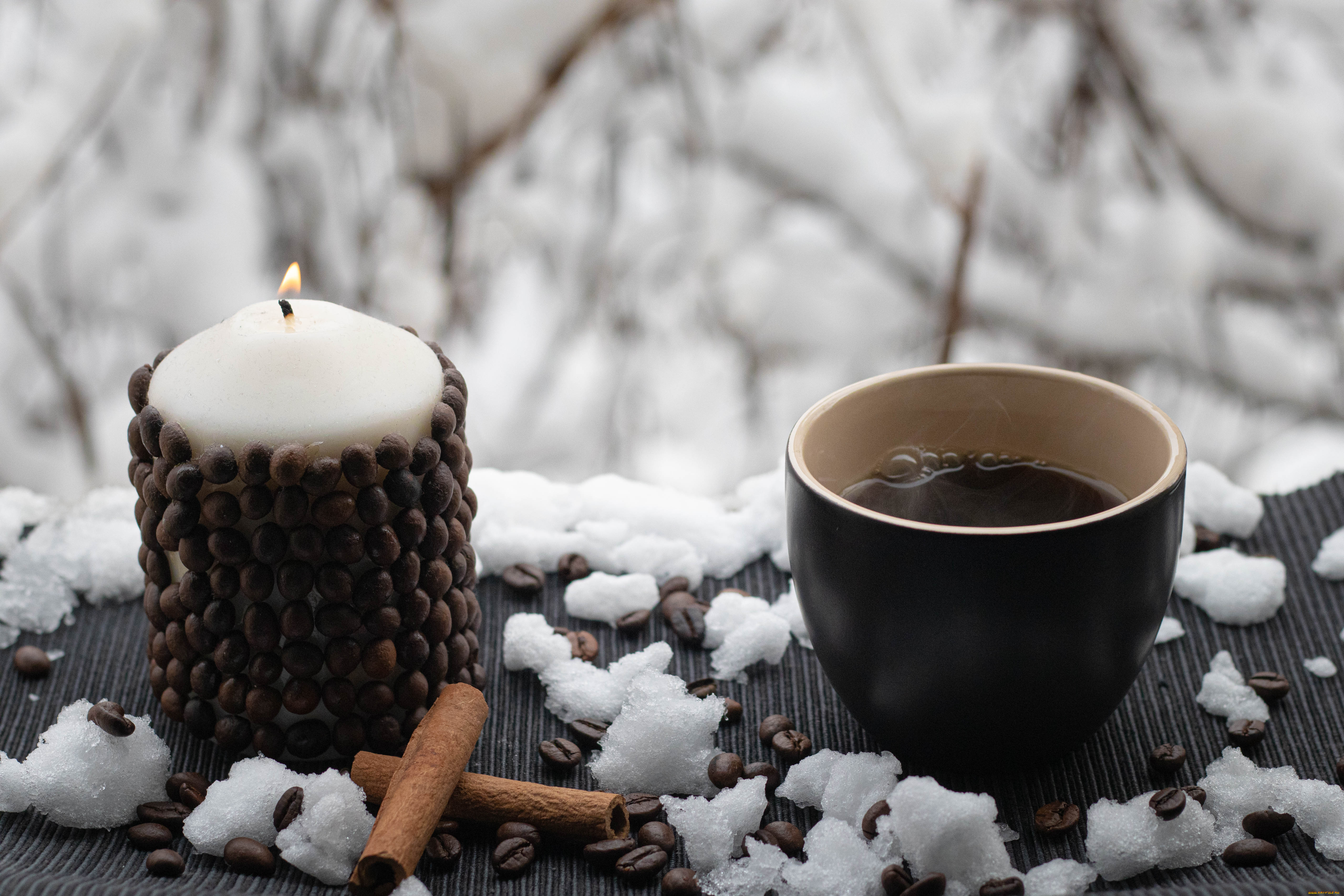 еда, кофе, , кофейные, зёрна, свеча, зерна