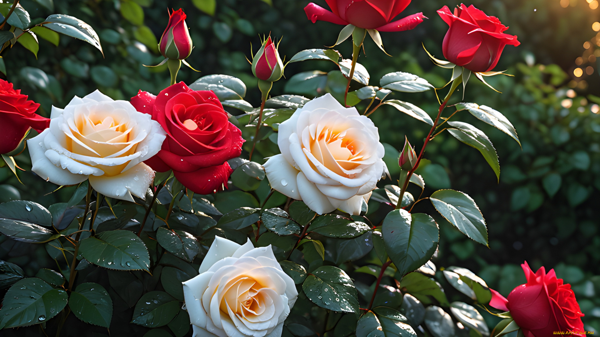 3д, графика, цветы, , flowers, розы