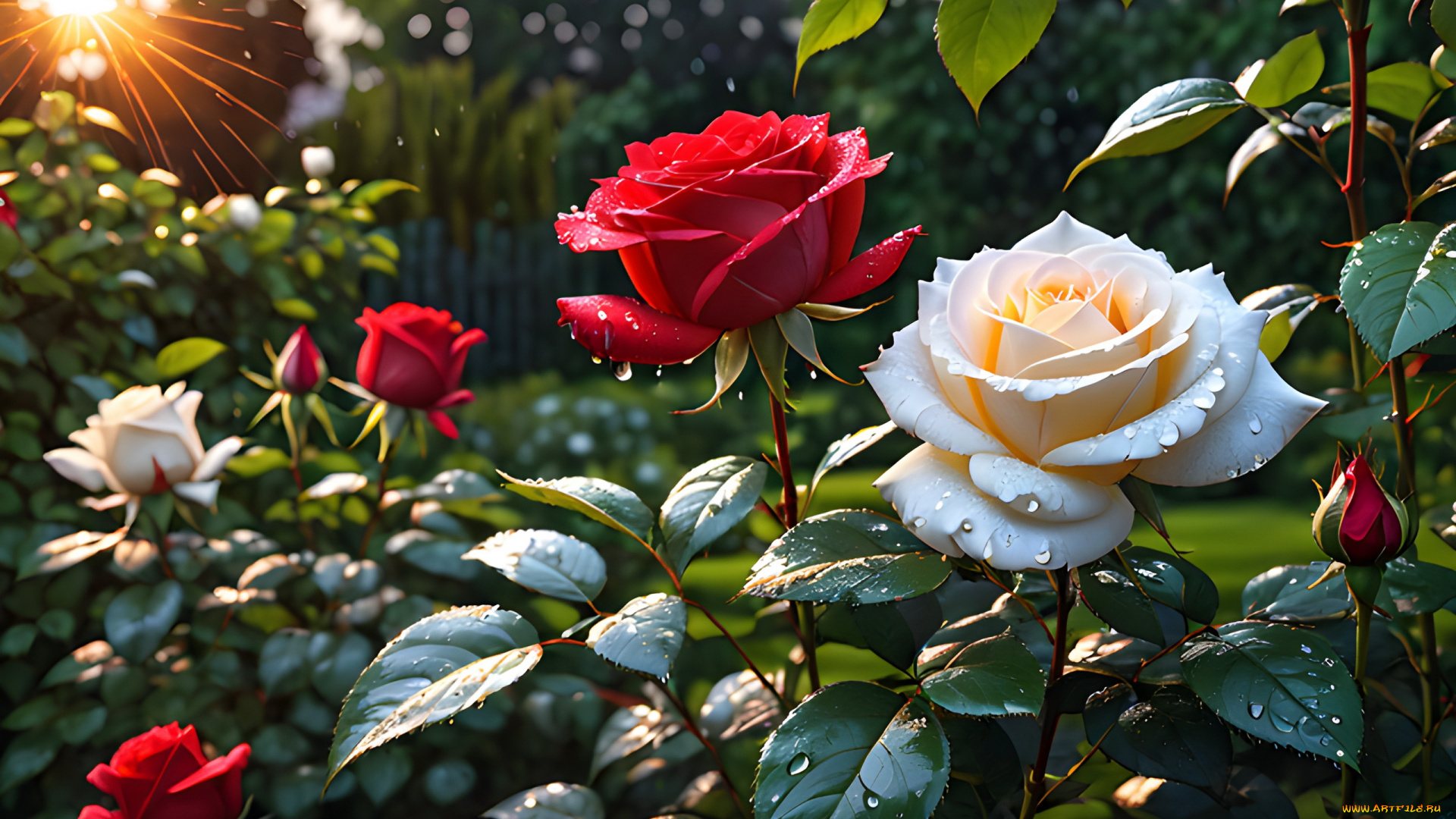 3д, графика, цветы, , flowers, розы
