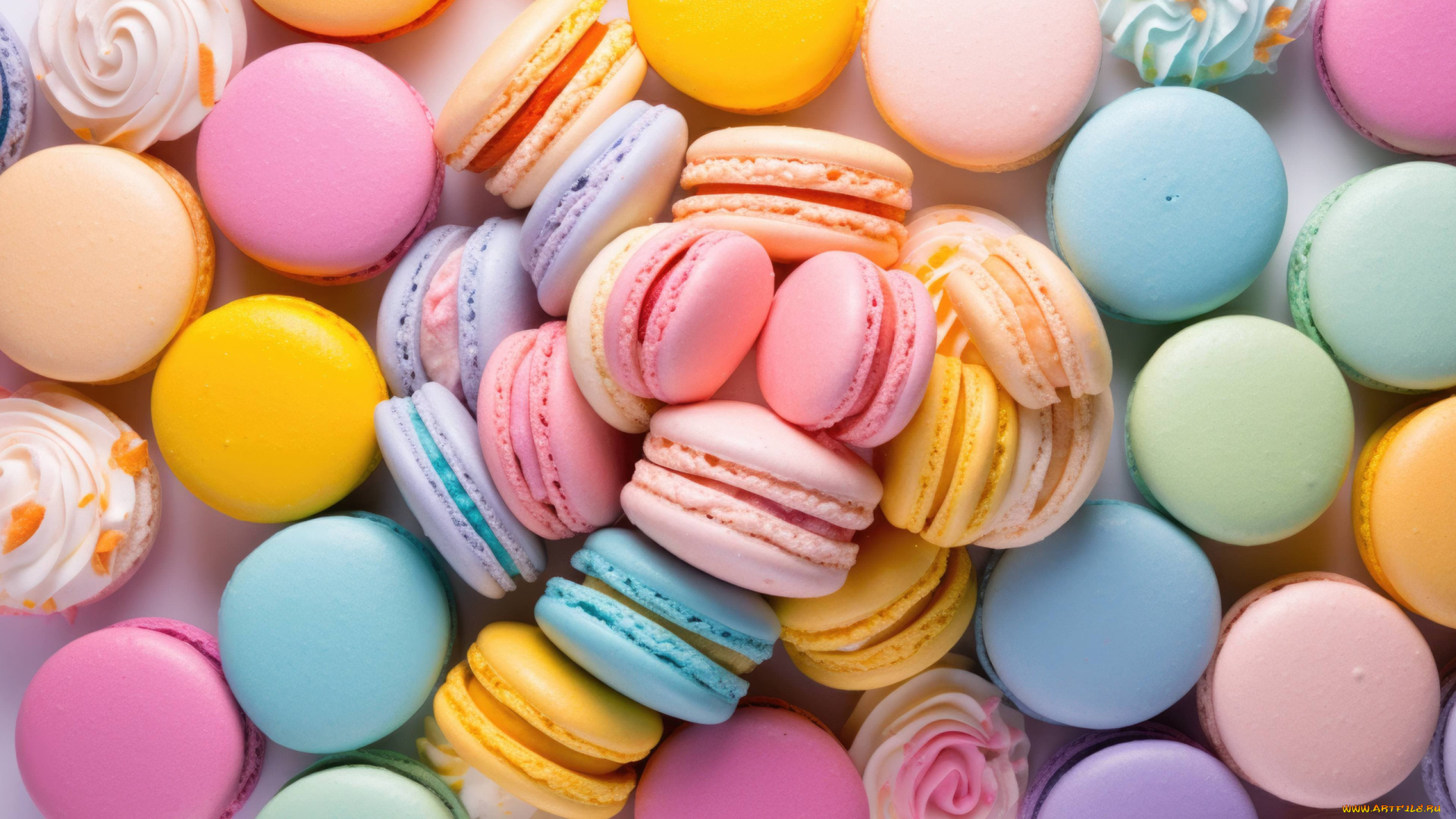 3д, графика, еда-, food, макаруны