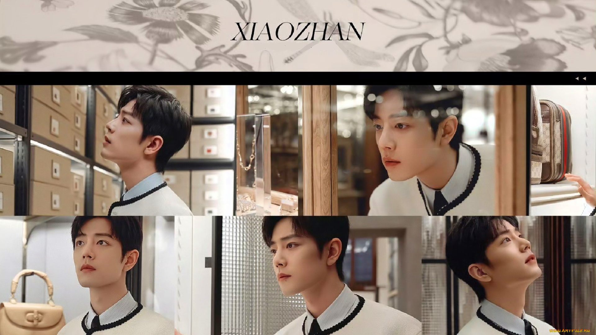 мужчины, xiao, zhan, актер, коллаж, лицо, пиджак, сумка, ящики