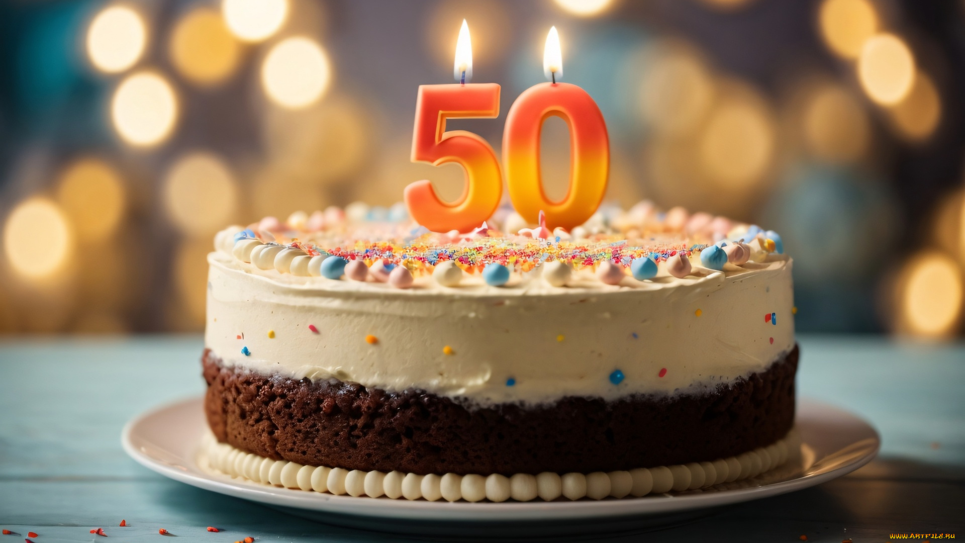 праздничные, день, рождения, торт, свечи