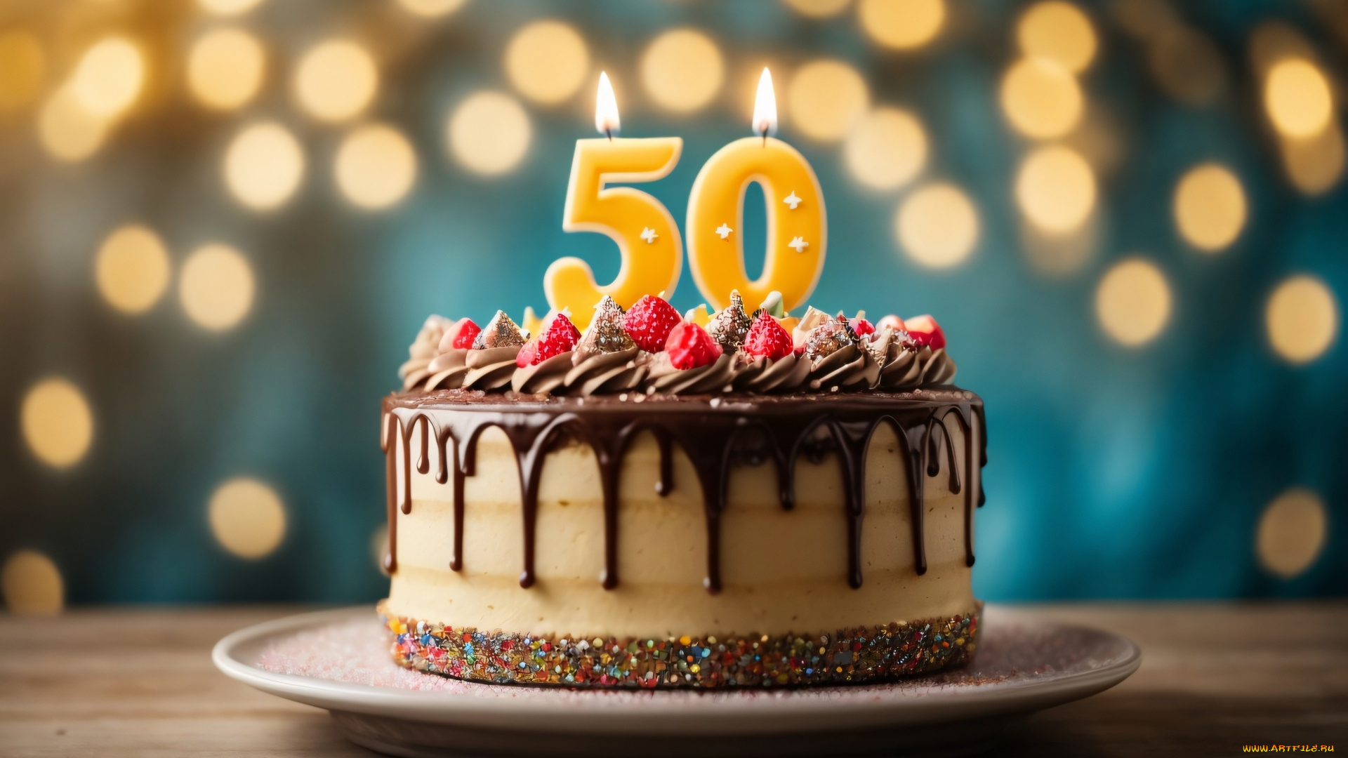 праздничные, день, рождения, торт, свечи