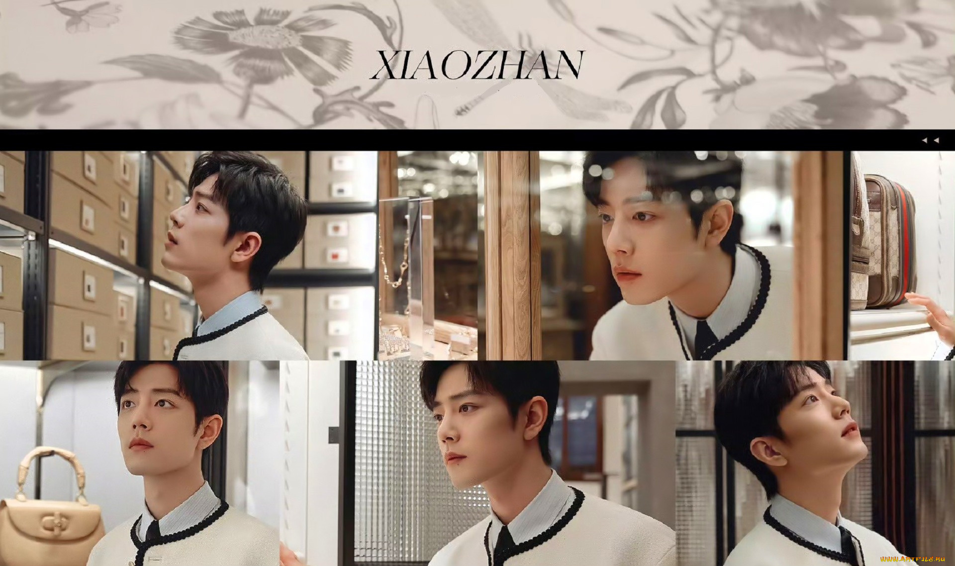 мужчины, xiao, zhan, актер, коллаж, лицо, пиджак, сумка, ящики