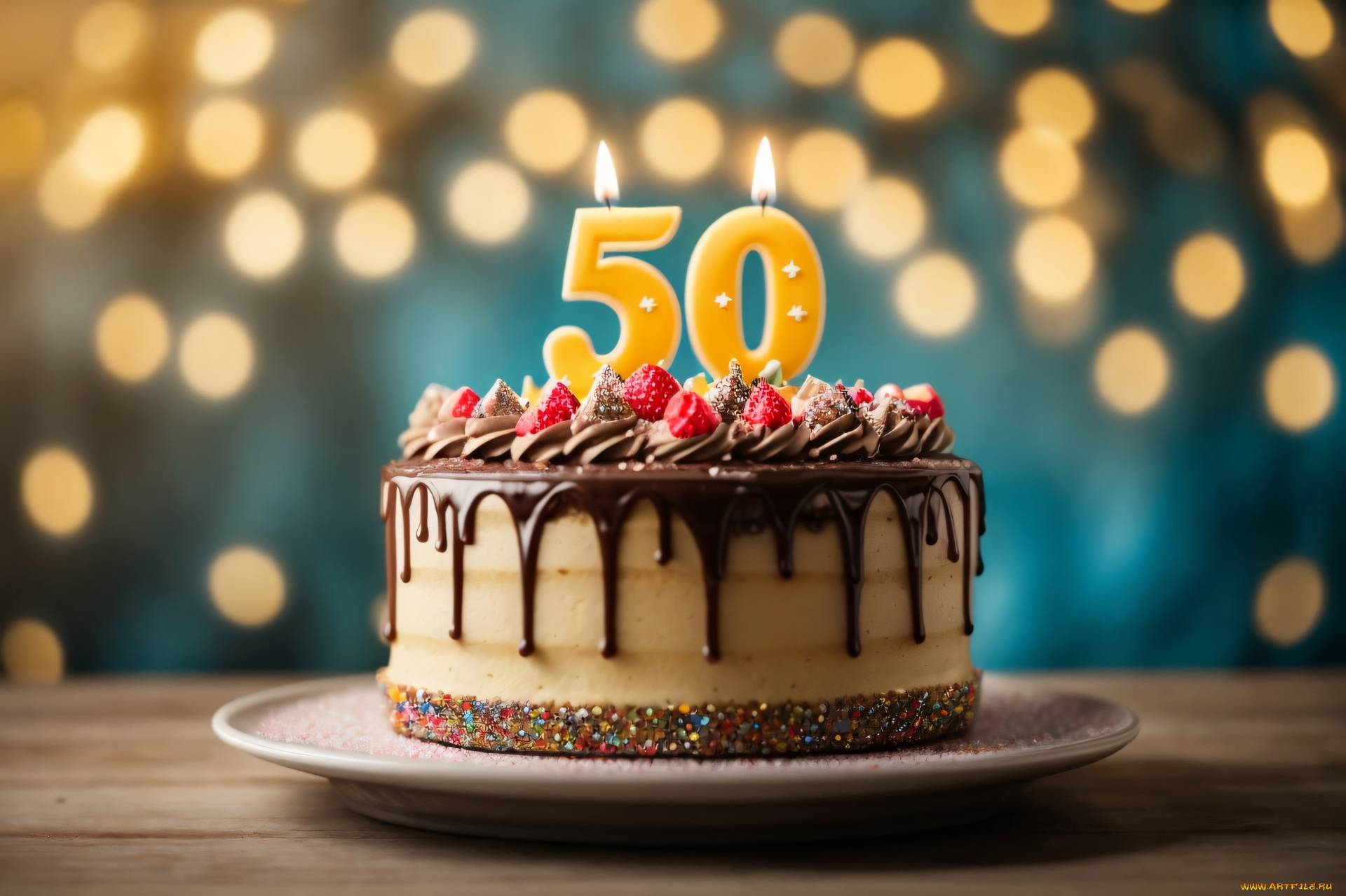 праздничные, день, рождения, торт, свечи