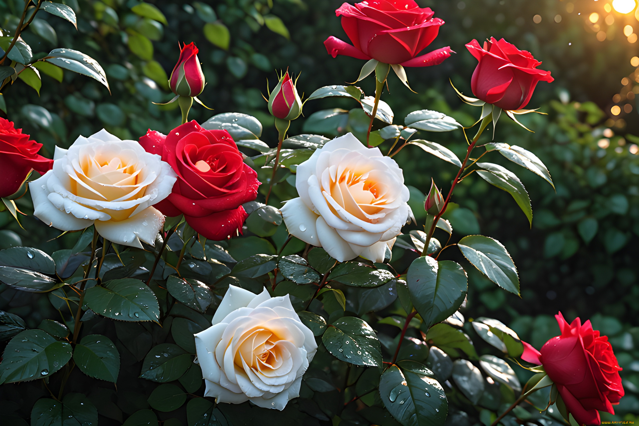 3д, графика, цветы, , flowers, розы