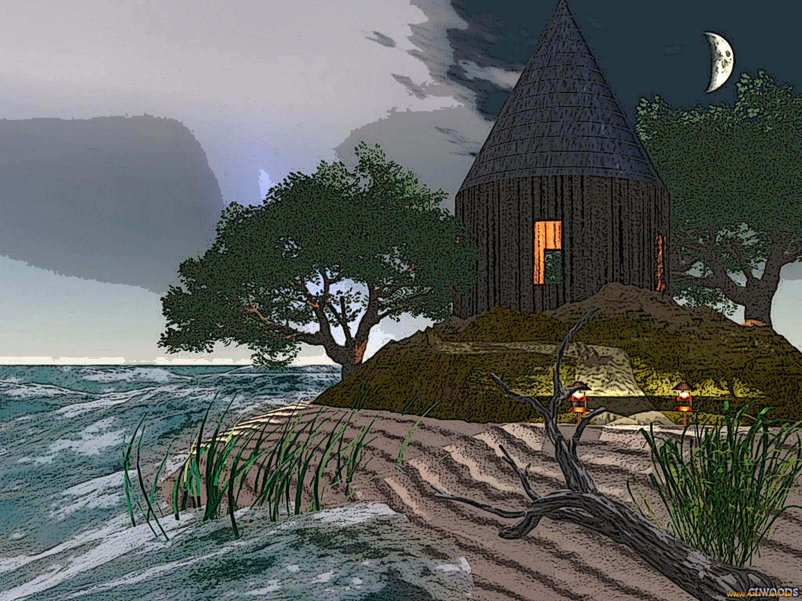 рисованные, природа