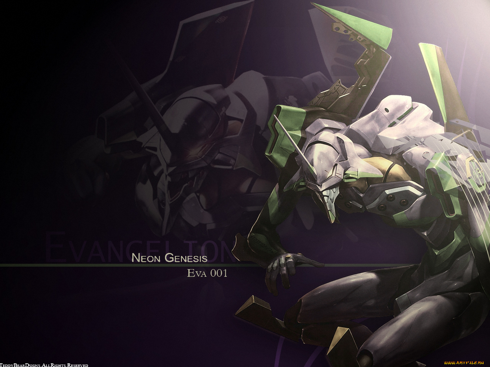 аниме, evangelion, eva01