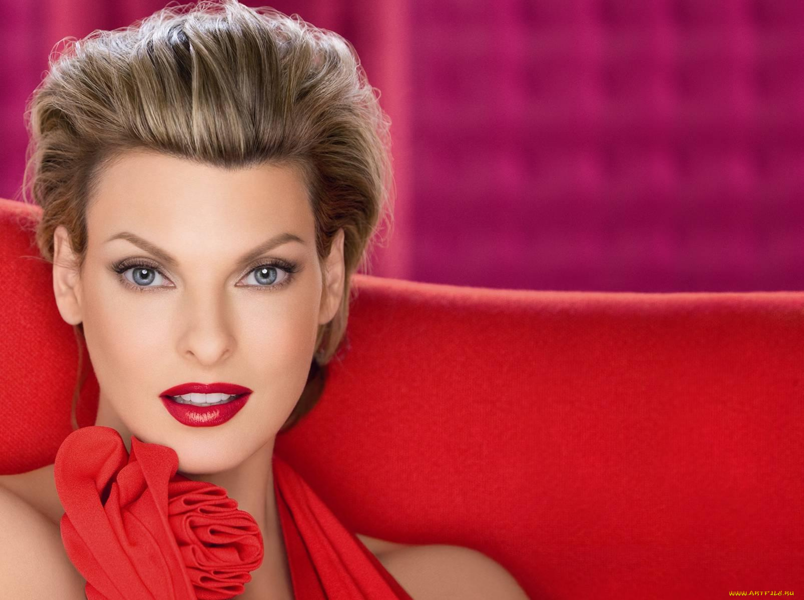 Linda, Evangelista, девушки, макияж