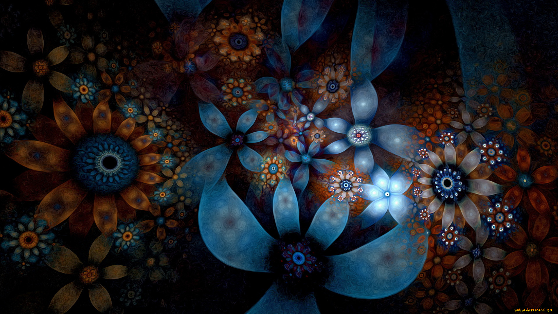 3д, графика, flowers, цветы, фон