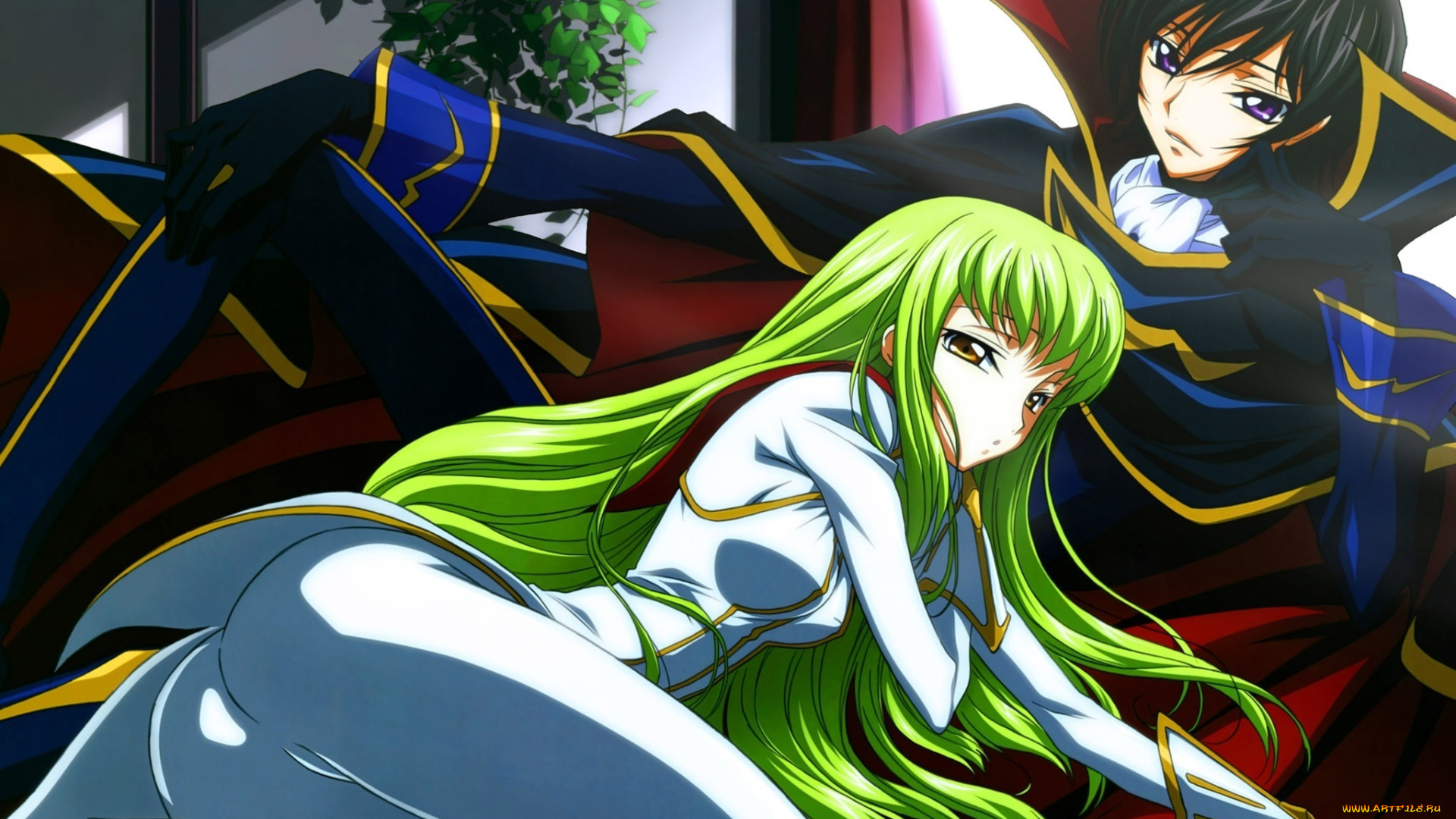 аниме, code, geass, парень, девушка