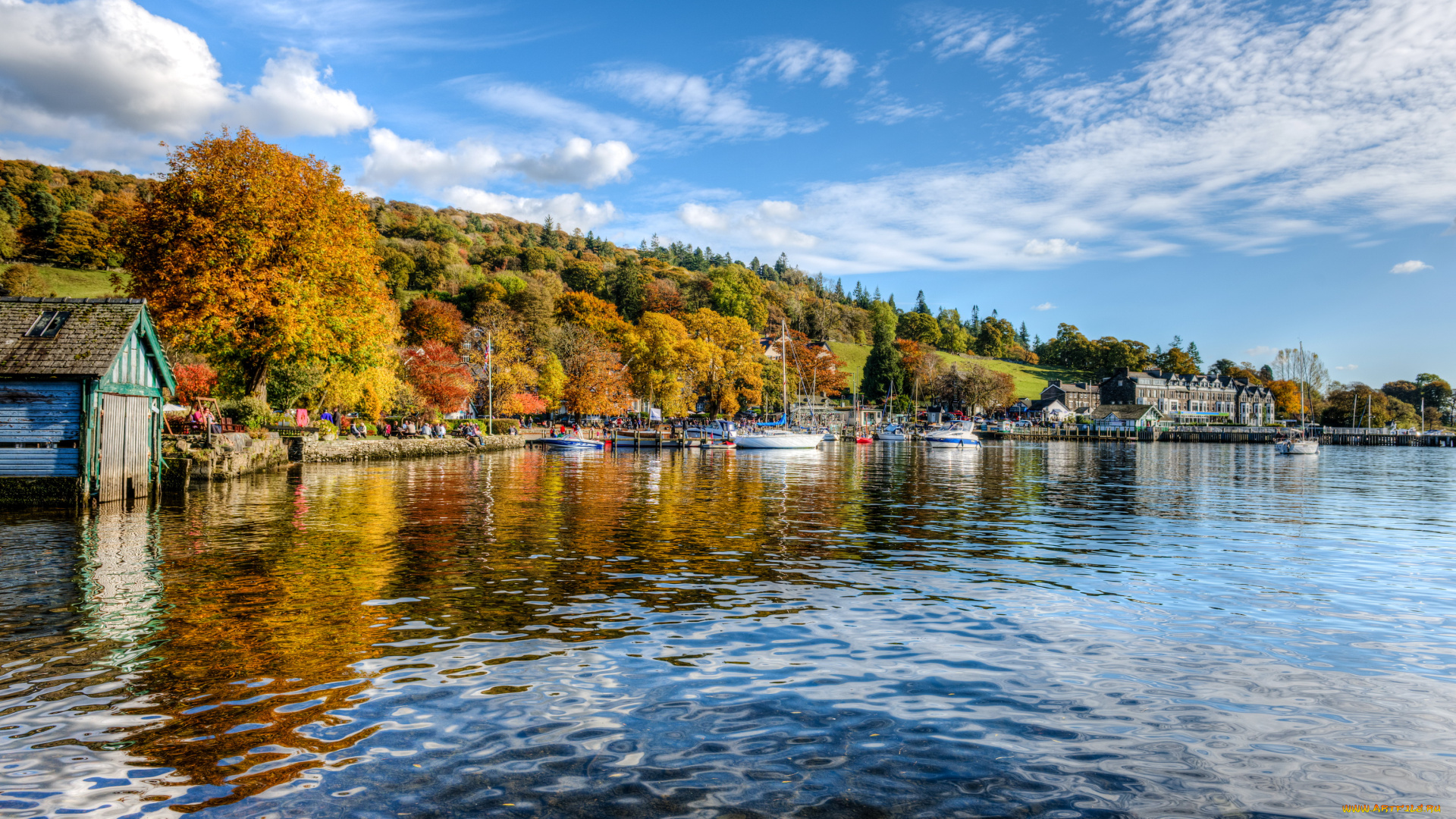 ambleside, англия, природа, реки, озера, река