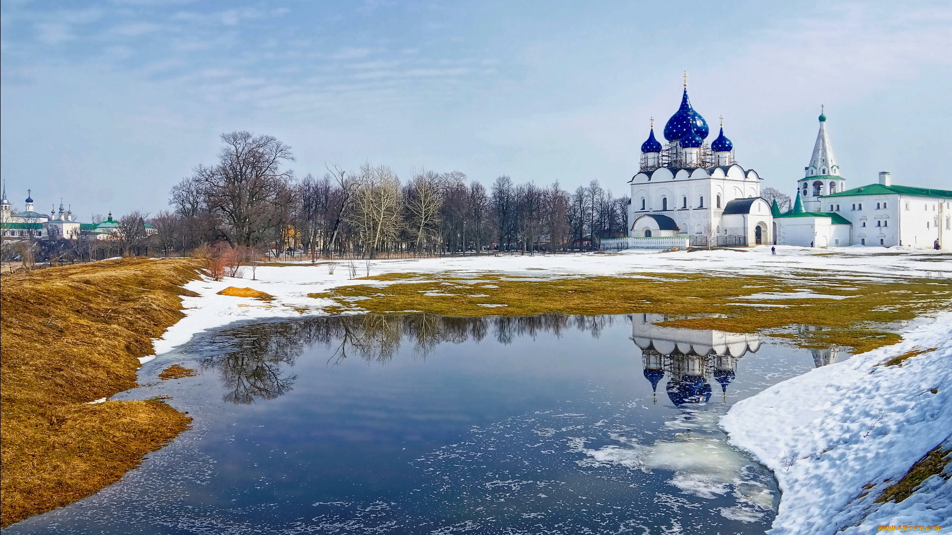 города, православные, церкви, монастыри, храм, река, суздаль