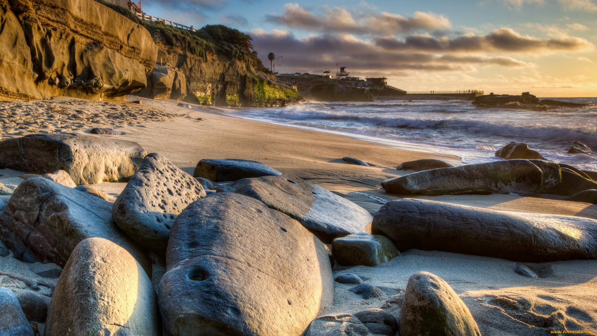 san, diego, california, природа, побережье, берег, море