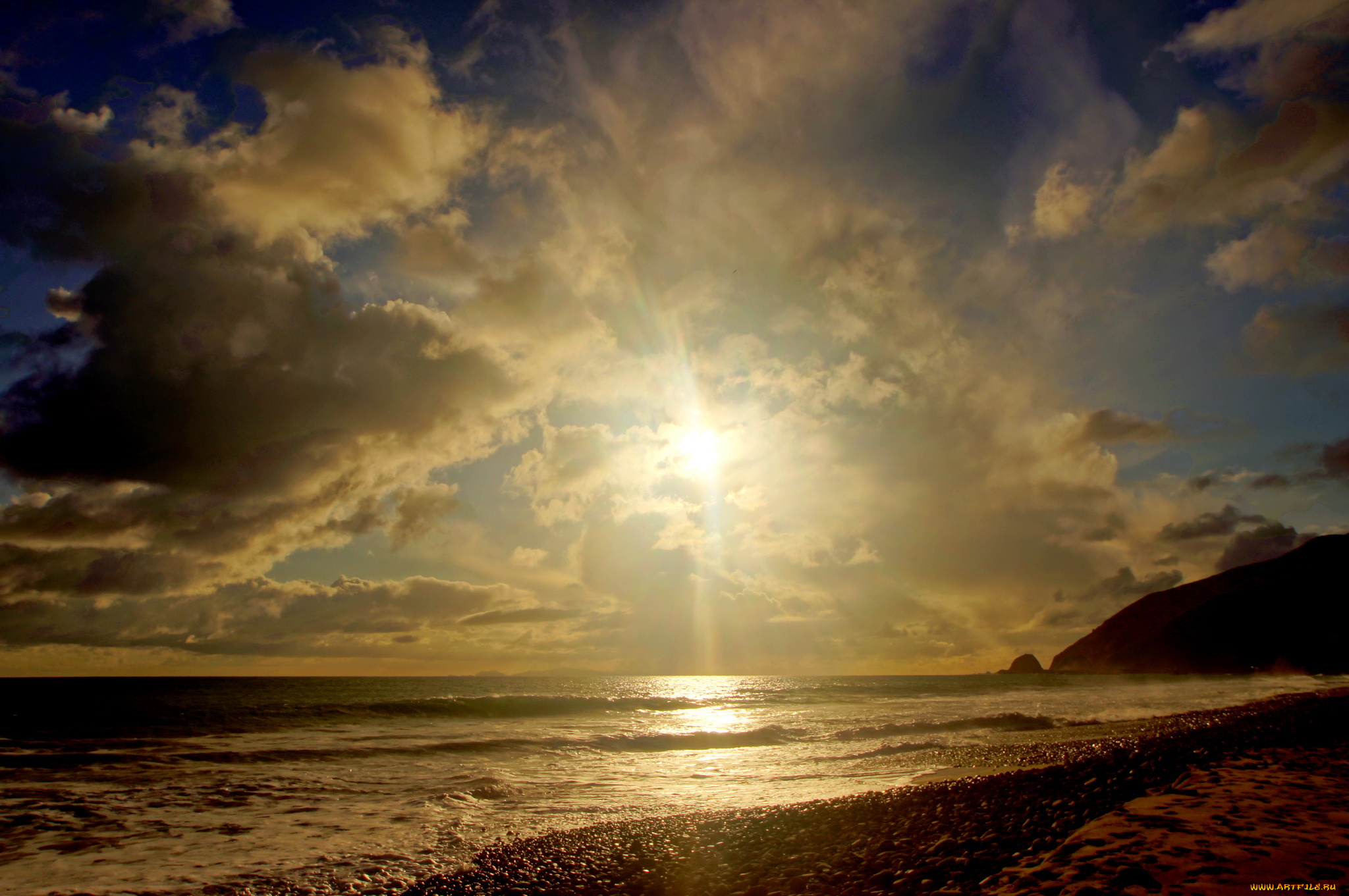 california, malibu, природа, восходы, закаты, облака, сумерки, море