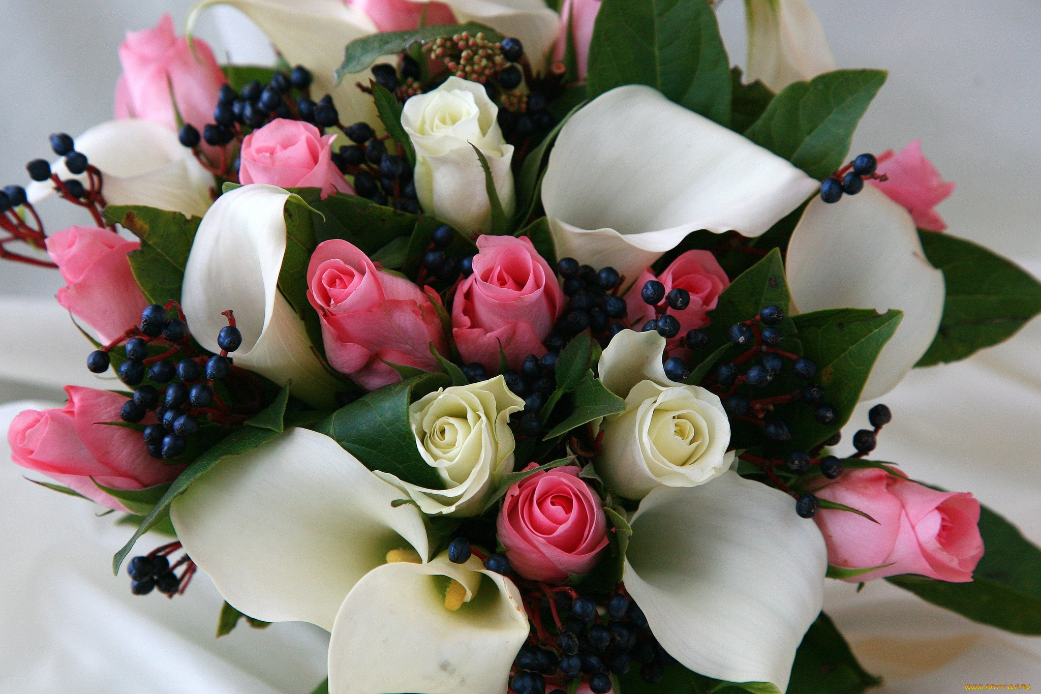 цветы, букеты, композиции, каллы, розы