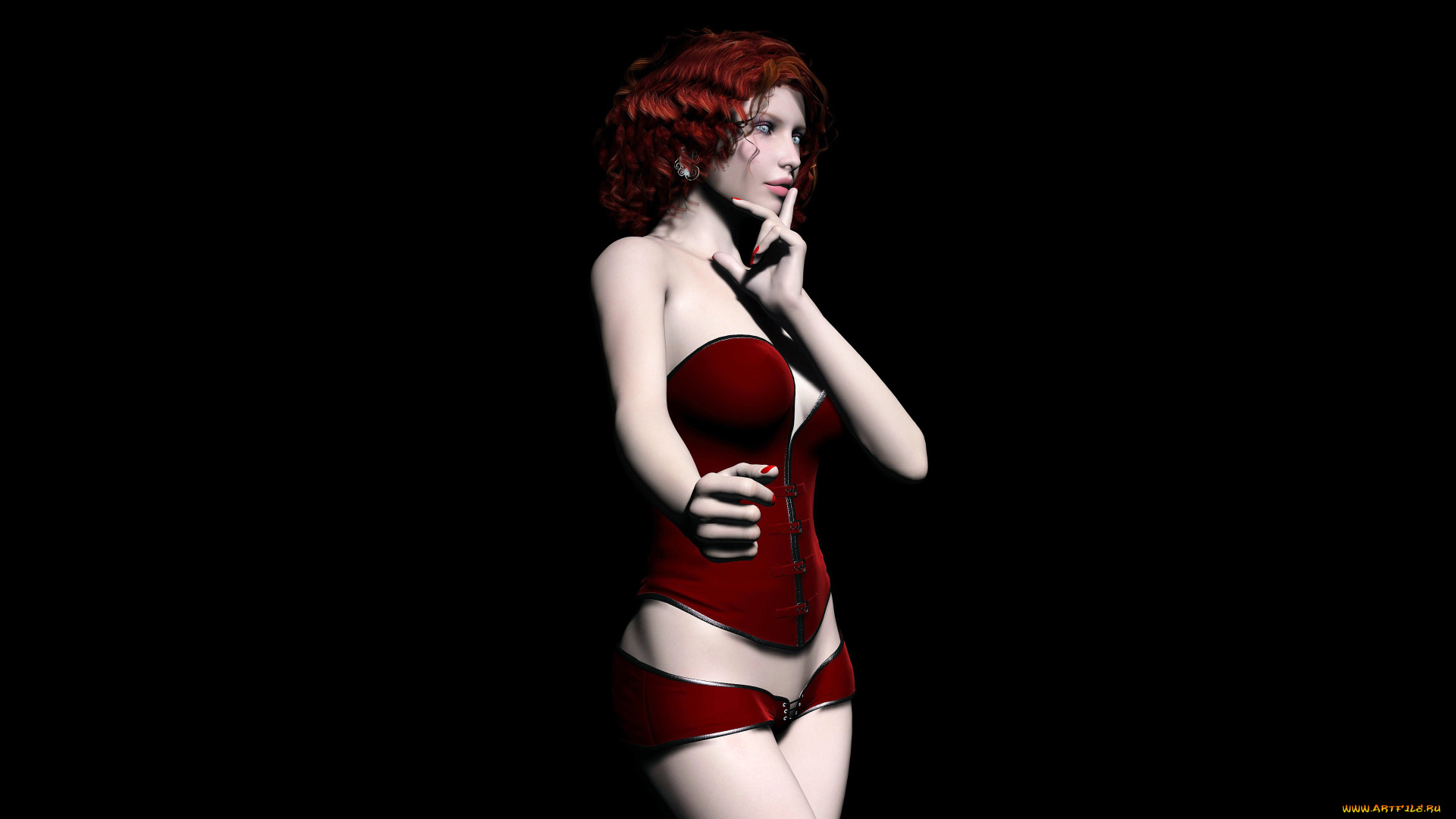 3д, графика, people, , люди, девушка, взгляд, фон