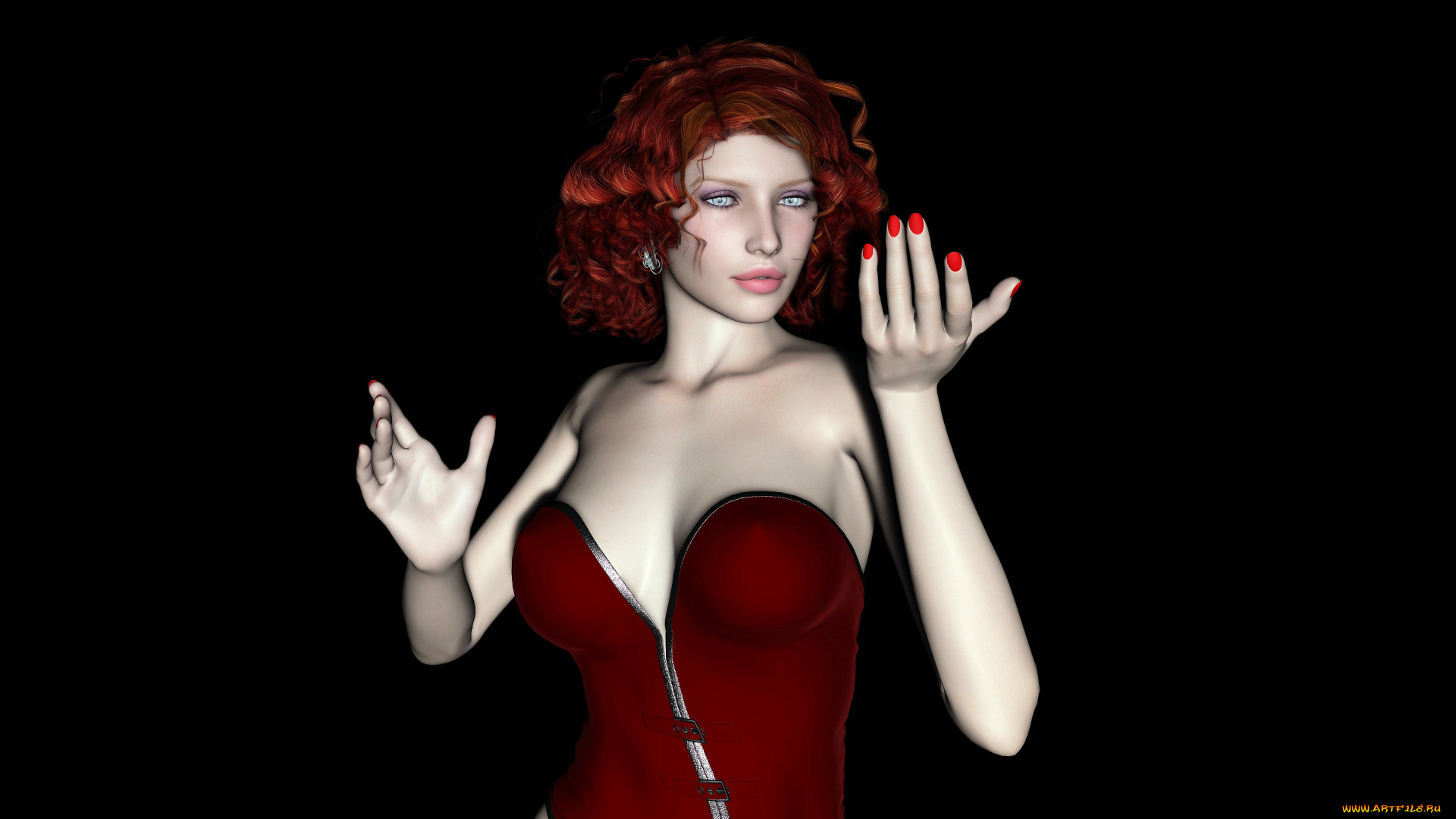 3д, графика, people, , люди, девушка, взгляд, фон