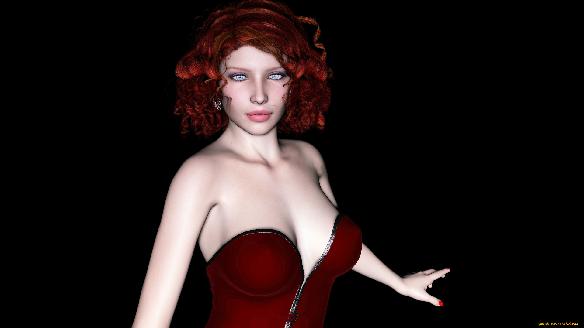 3д, графика, portraits, , портрет, девушка, взгляд, фон