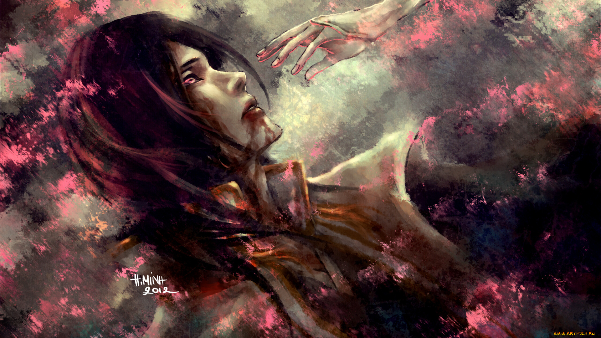 аниме, bleach, парень, глава, клана, бьякуя, блич, сенбонзакура