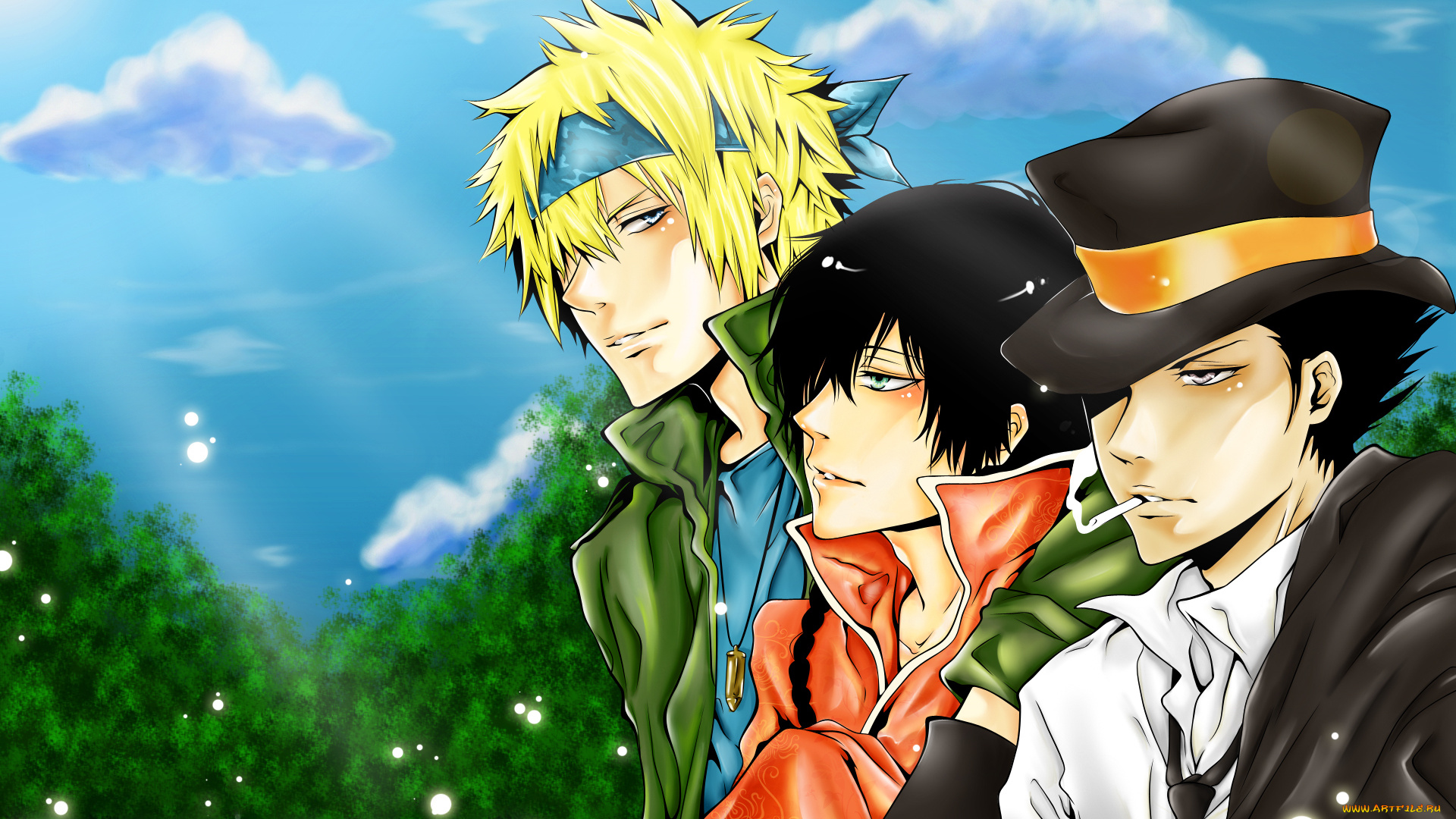 аниме, katekyo, hitman, reborn, ярко, парни, репетитор, киллер, реборн, аркоболено