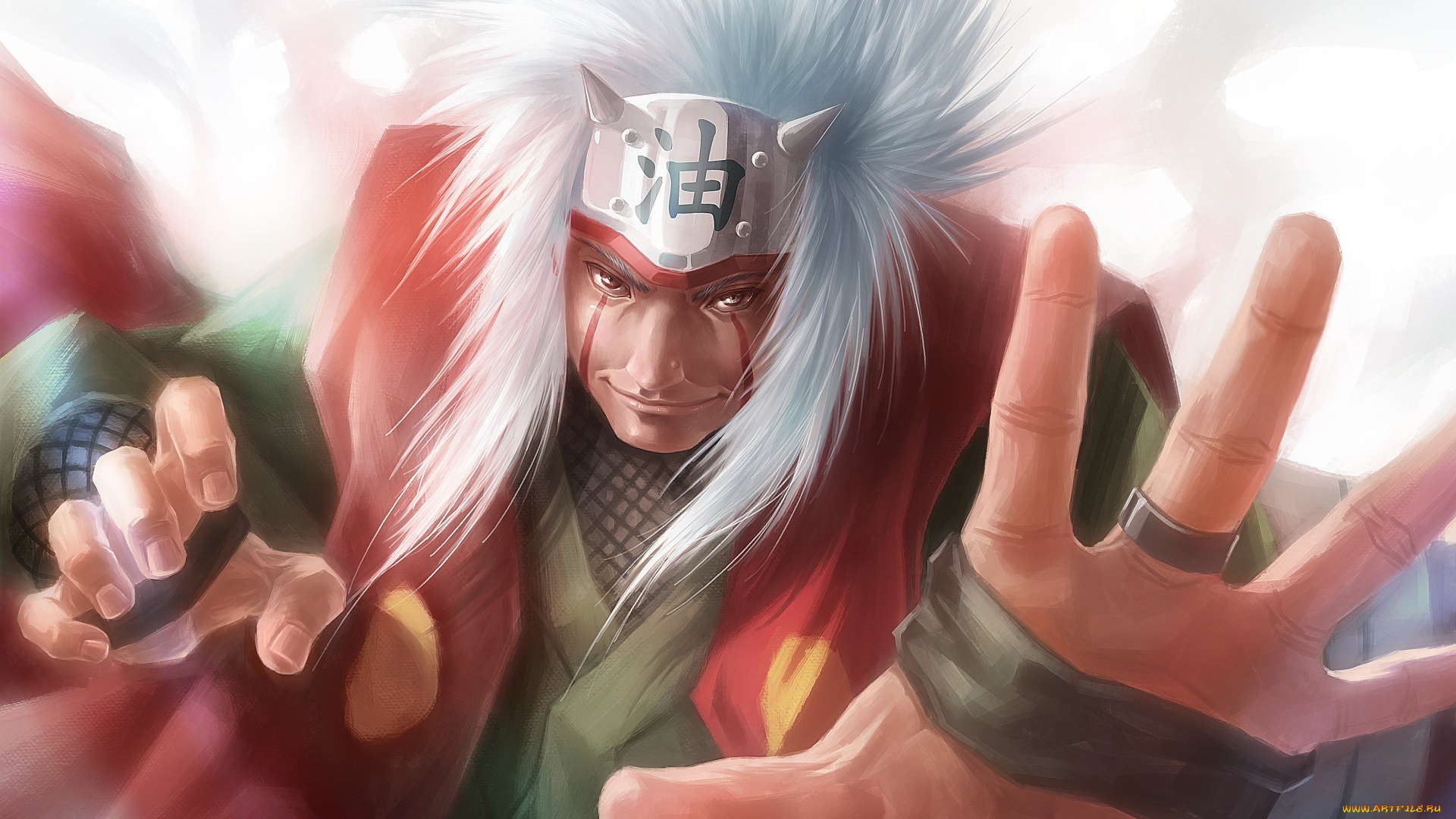 аниме, naruto, стойка, рисованный, арт, извращенный, отшельник, джирайя