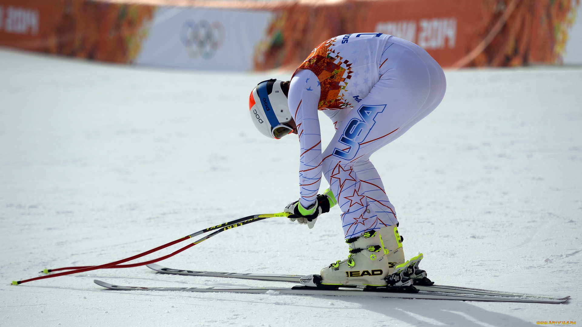 спорт, лыжный, спорт, олимпиада, лыжник, американец, спортсмен, трасса, лыжи, снег, зима, усталость, сочи