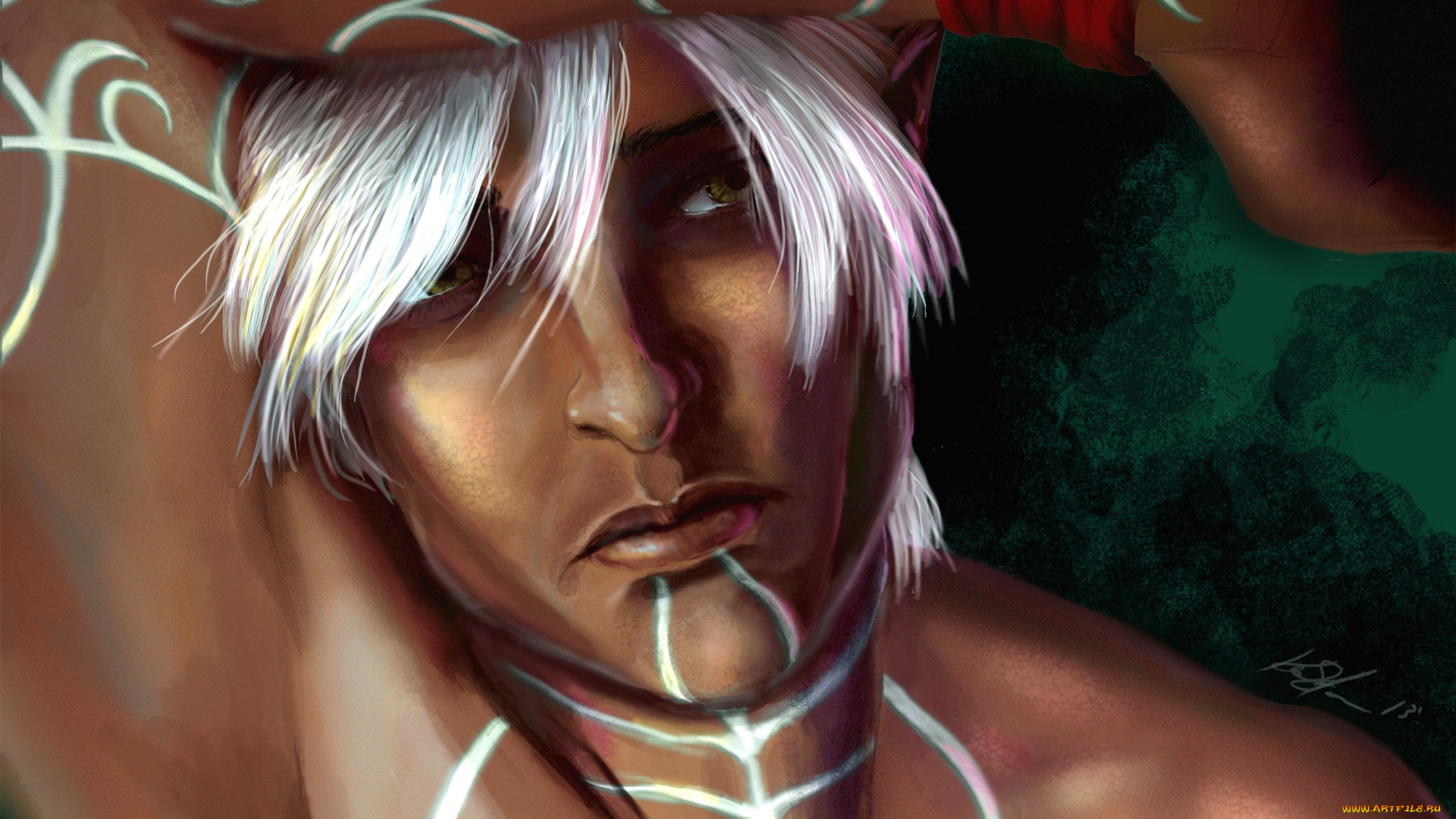 видео, игры, dragon, age, 2, печаль, fenris, арт, эльф, парень, dragon, age, 2