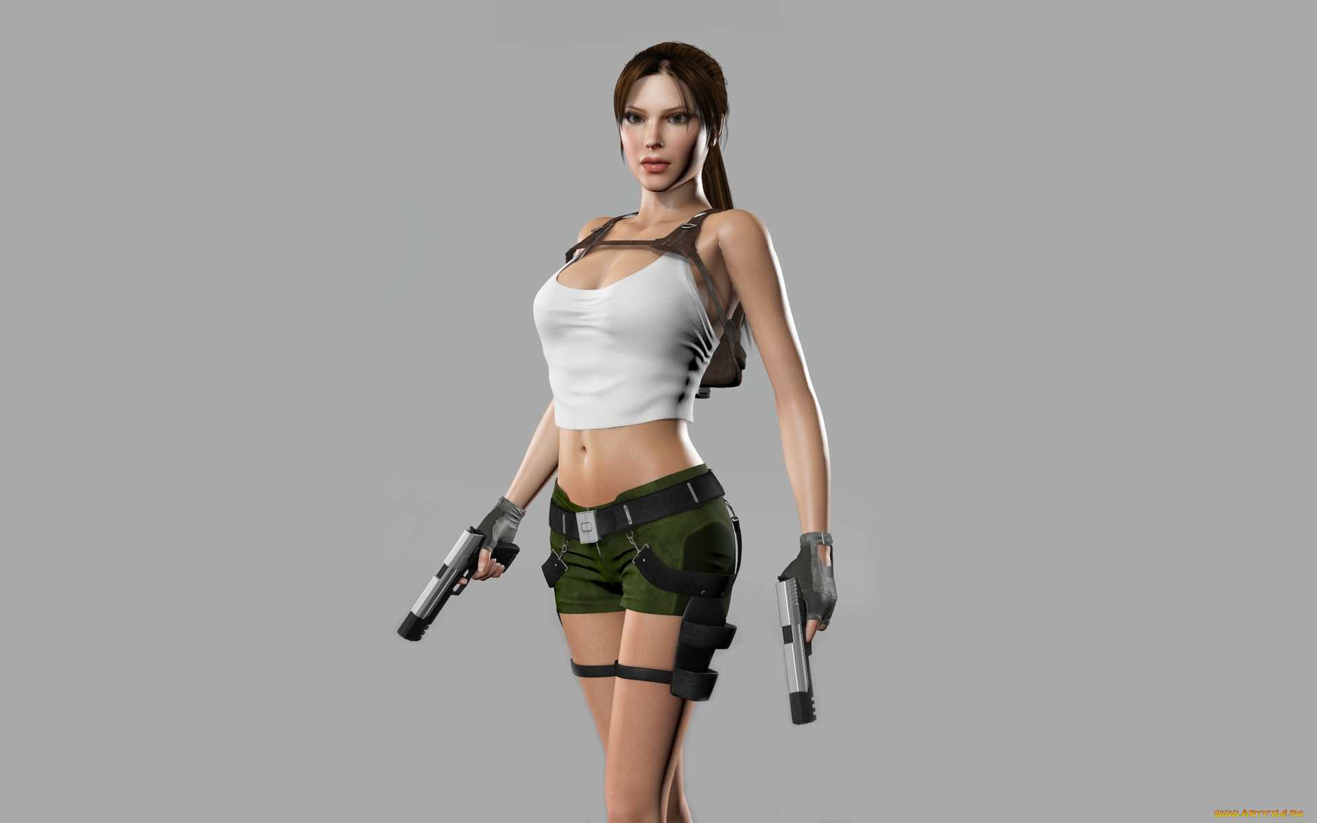 девушка, видео, игры, tomb, raider, , legend, оружие, графика