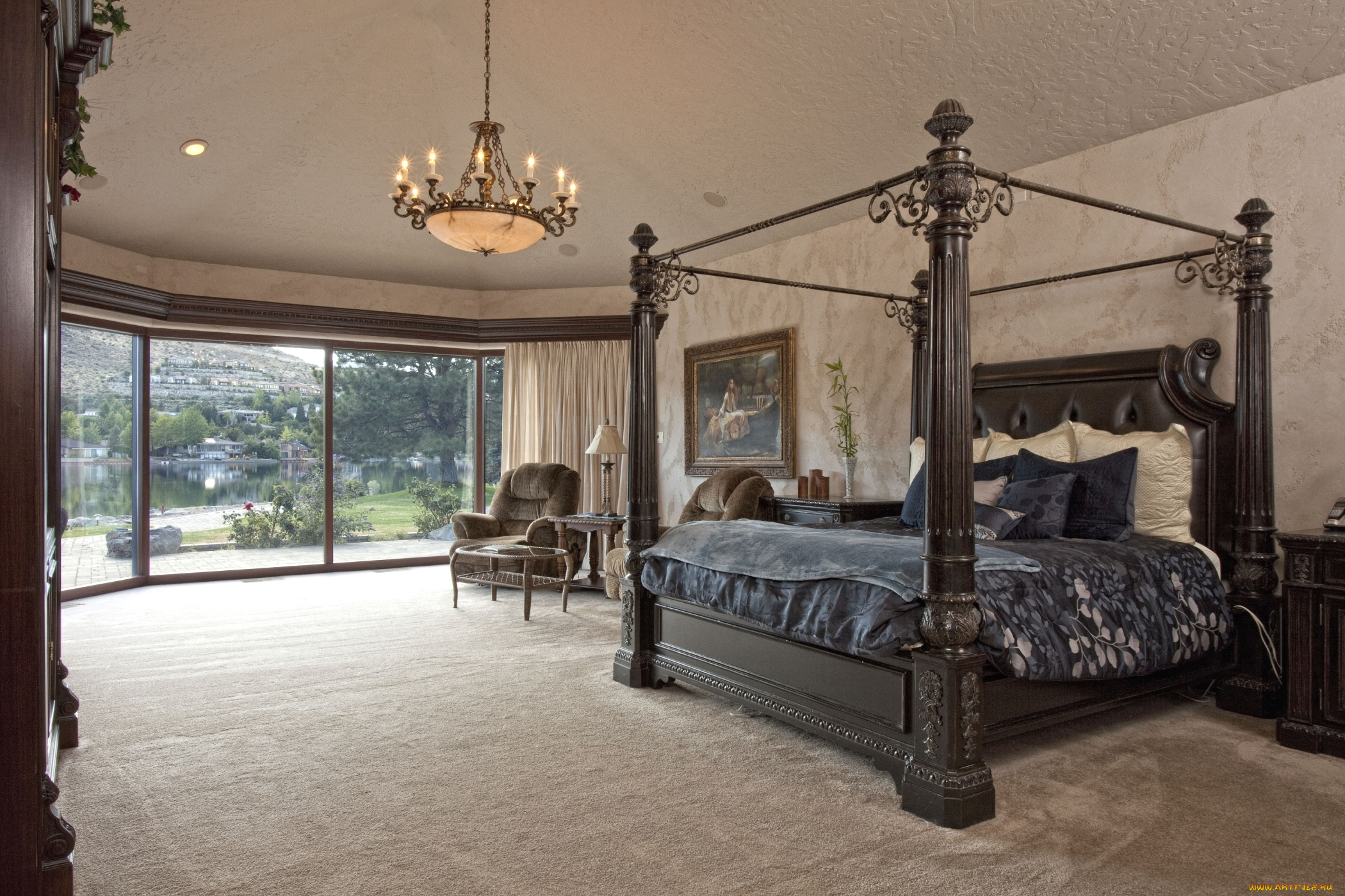 интерьер, спальня, кровать