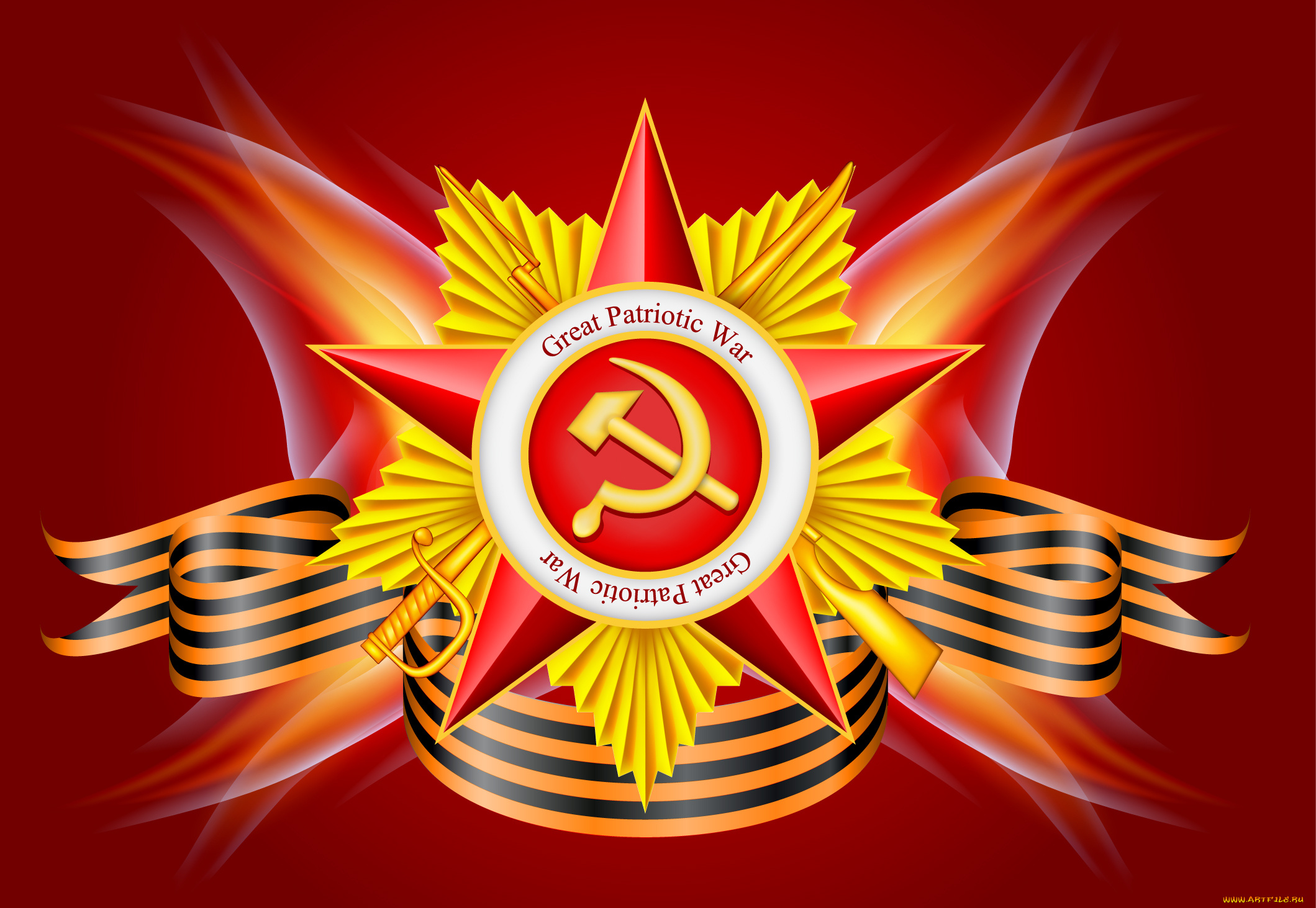 праздничные, день, победы, орден, лента, награда, звезда