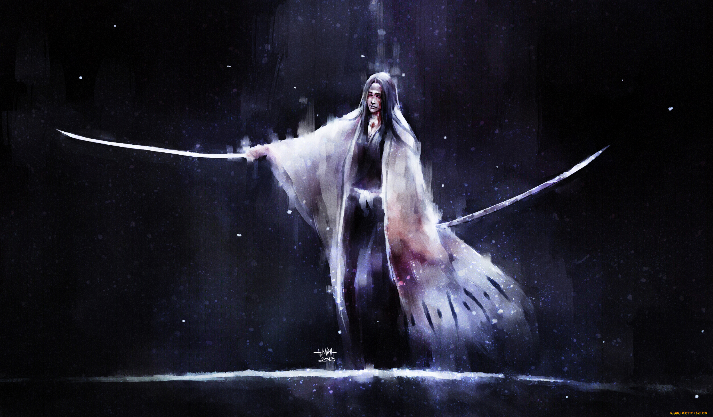 аниме, bleach, мечи, арт, блич, рисованный