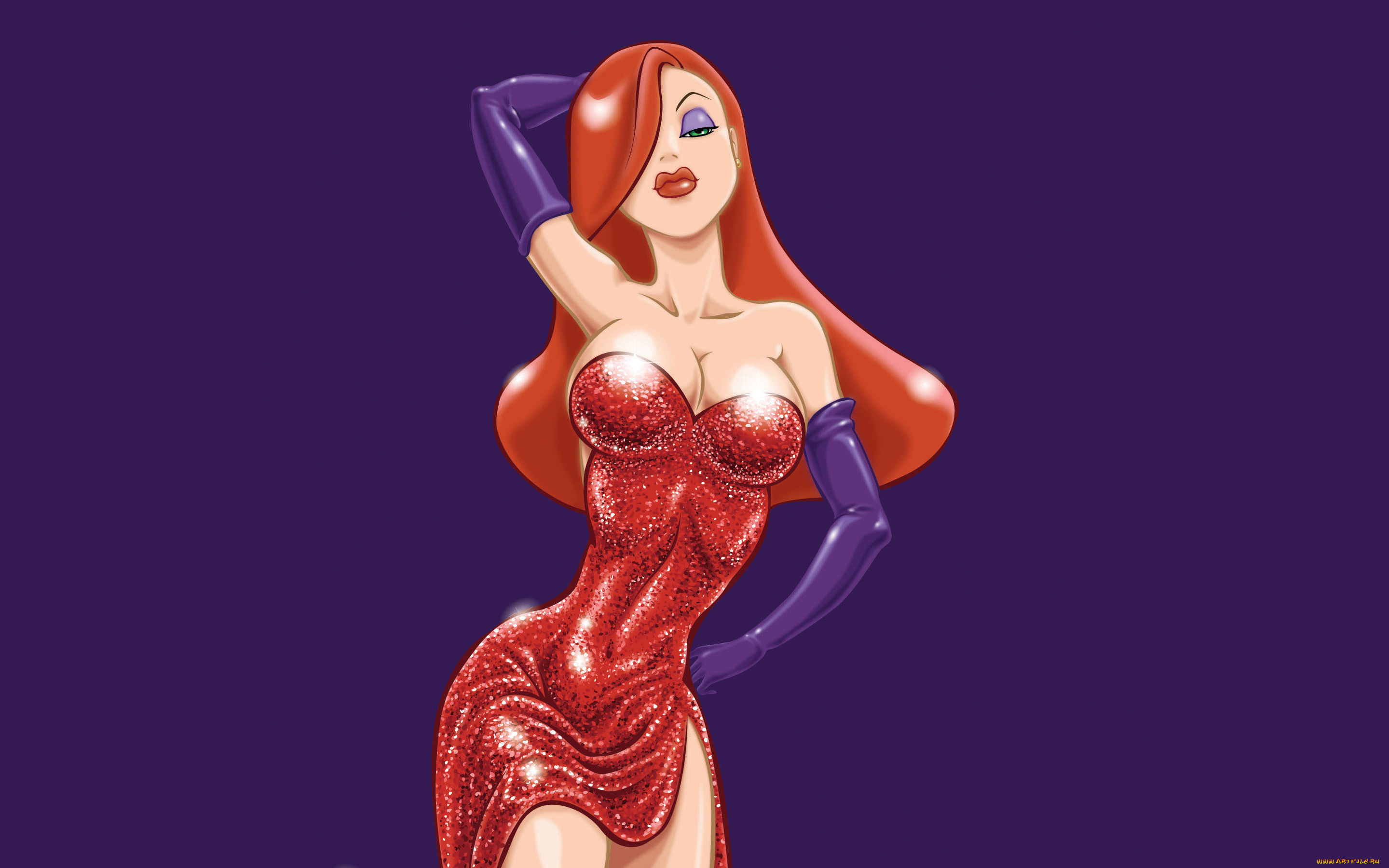 девушка, в, красном, рисованные, кино, девушка, красное, who, framed, roger, rabbit, jessica